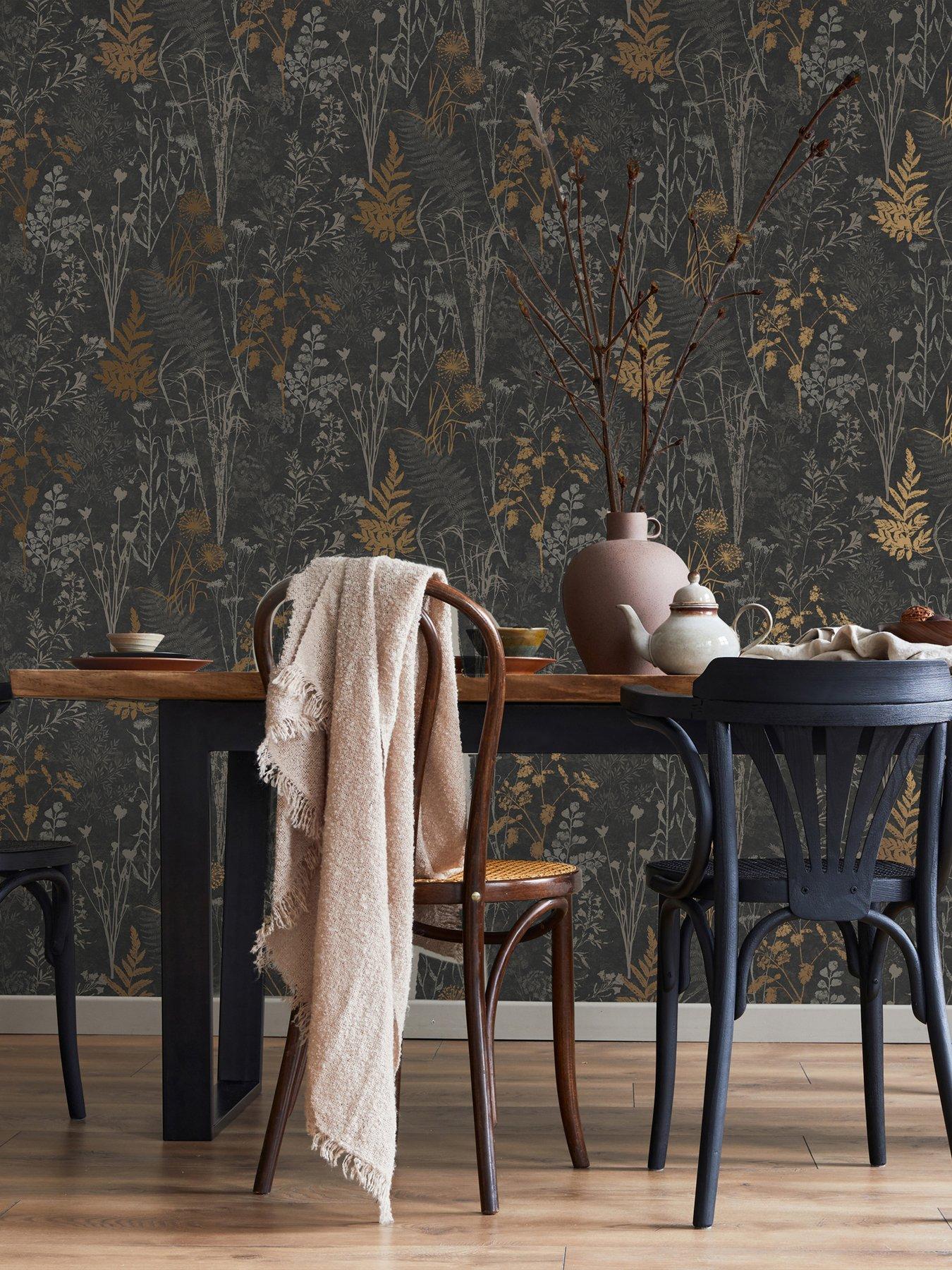 Product photograph of Superfresco Easy Organics Wallpaper - Black Copper from very.co.uk