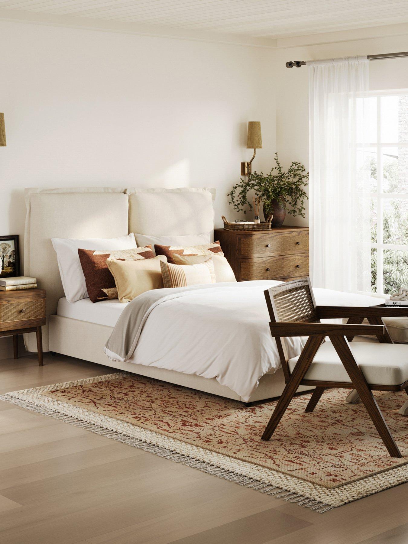 Product photograph of Lpd Home Sunday Ivory Bed - Double from very.co.uk