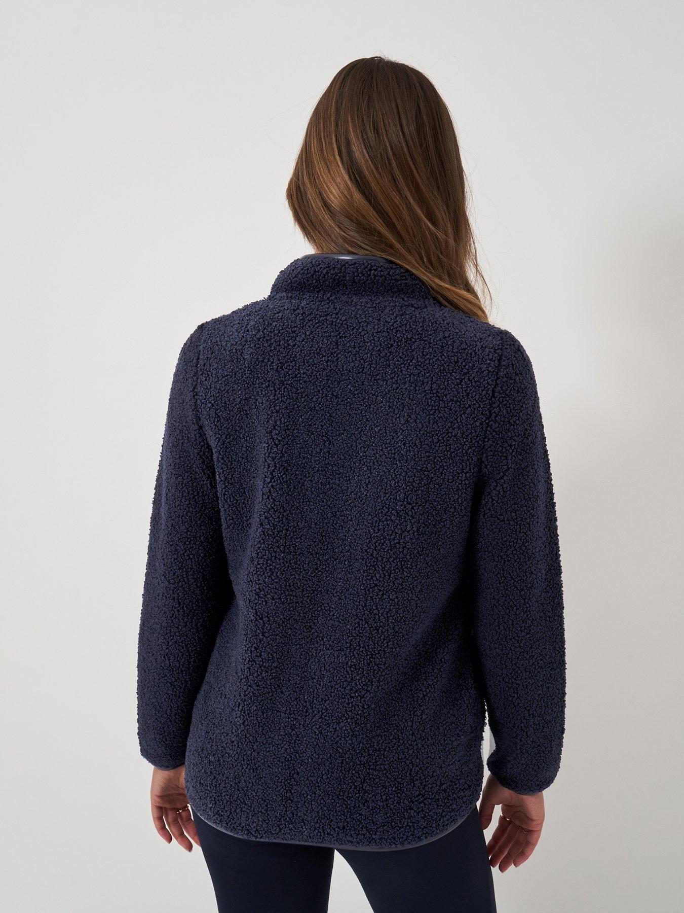 Image 2 of 5 of Crew Clothing Borg Zip Through Fleece - Blue