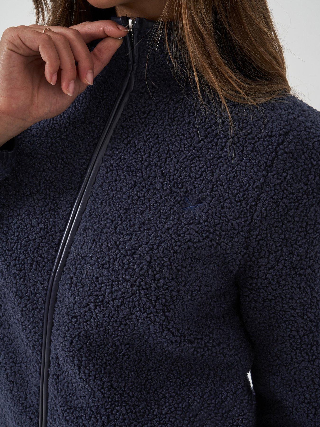 Image 5 of 5 of Crew Clothing Borg Zip Through Fleece - Blue