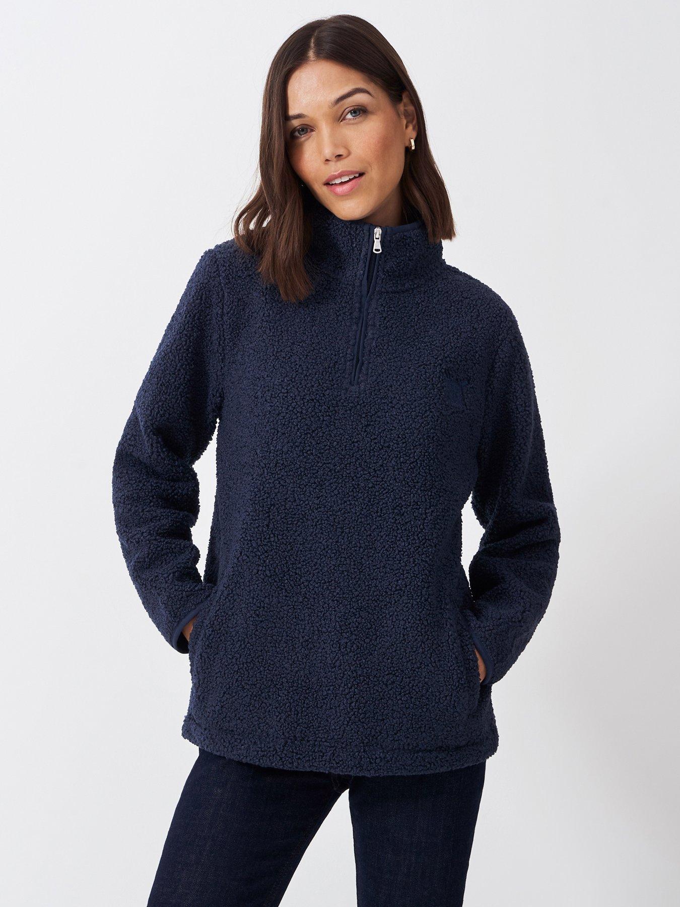 undefined Borg Half Zip Fleece  - Blue