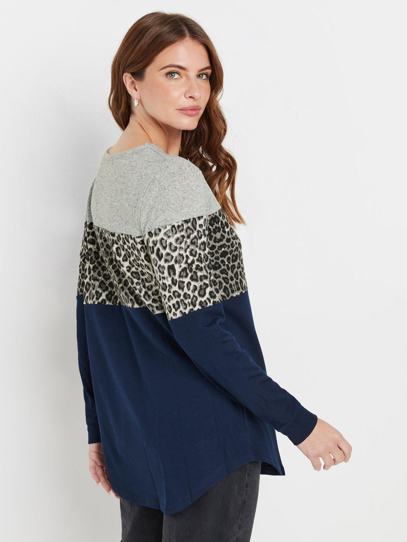 Image 2 of 4 of M&Co Colourblock Top - Grey