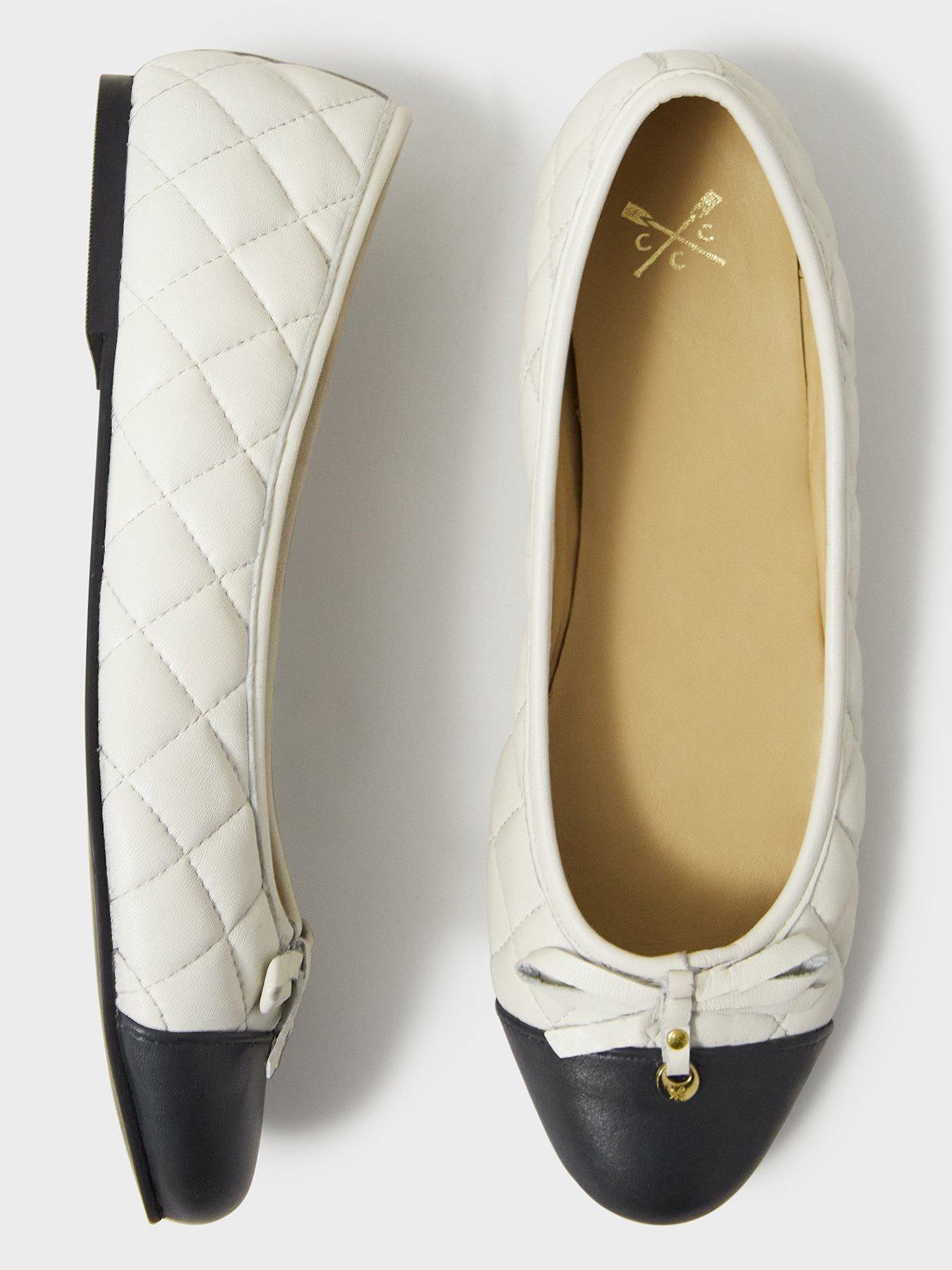 Crew Clothing Quilted Pumps White Very
