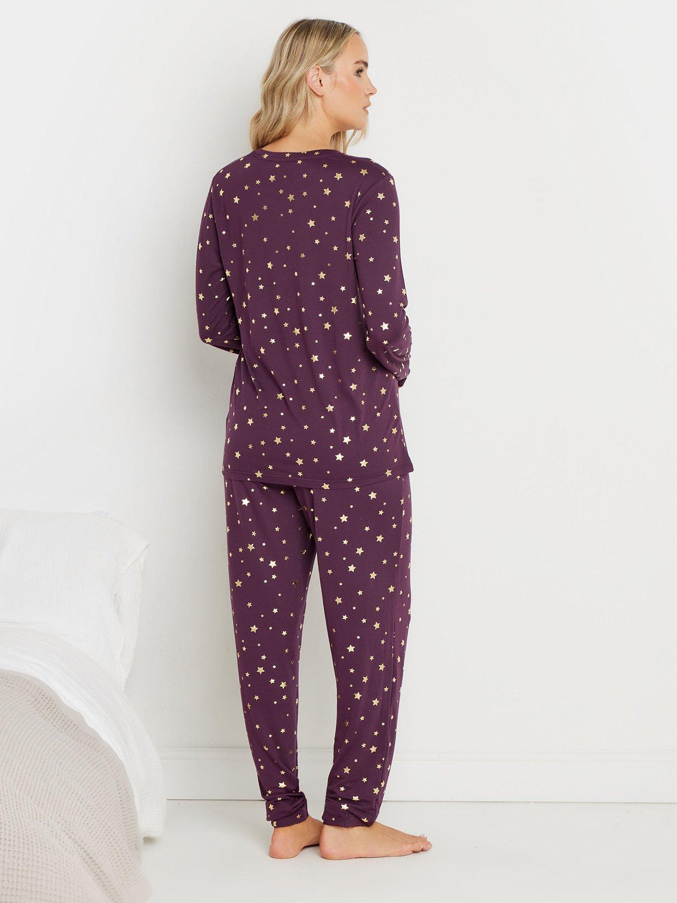 Long Tall Sally Tall Soft Touch Foil Pj Set Very
