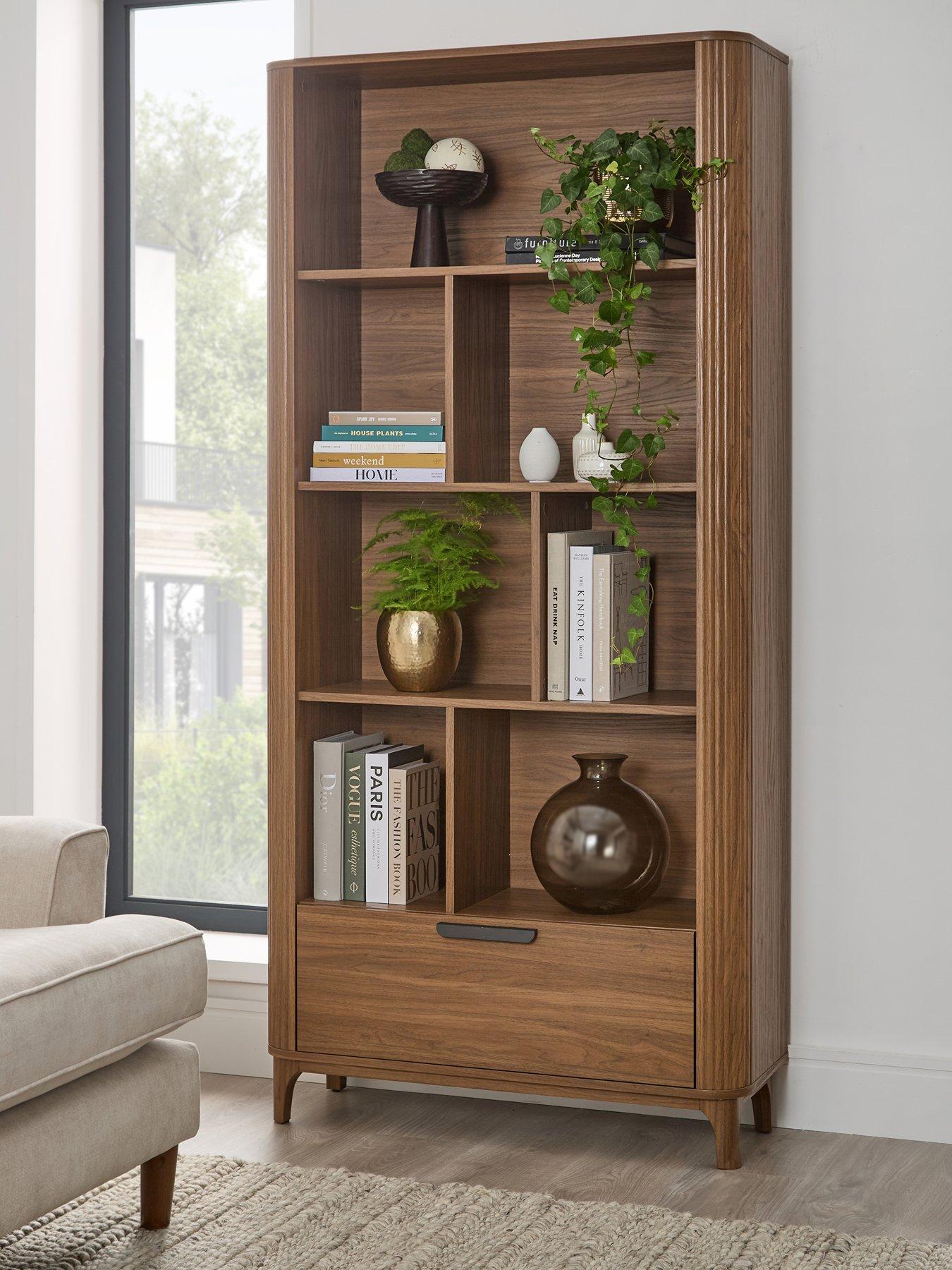 undefined Carina 1 Drawer Bookcase - Mid Oak