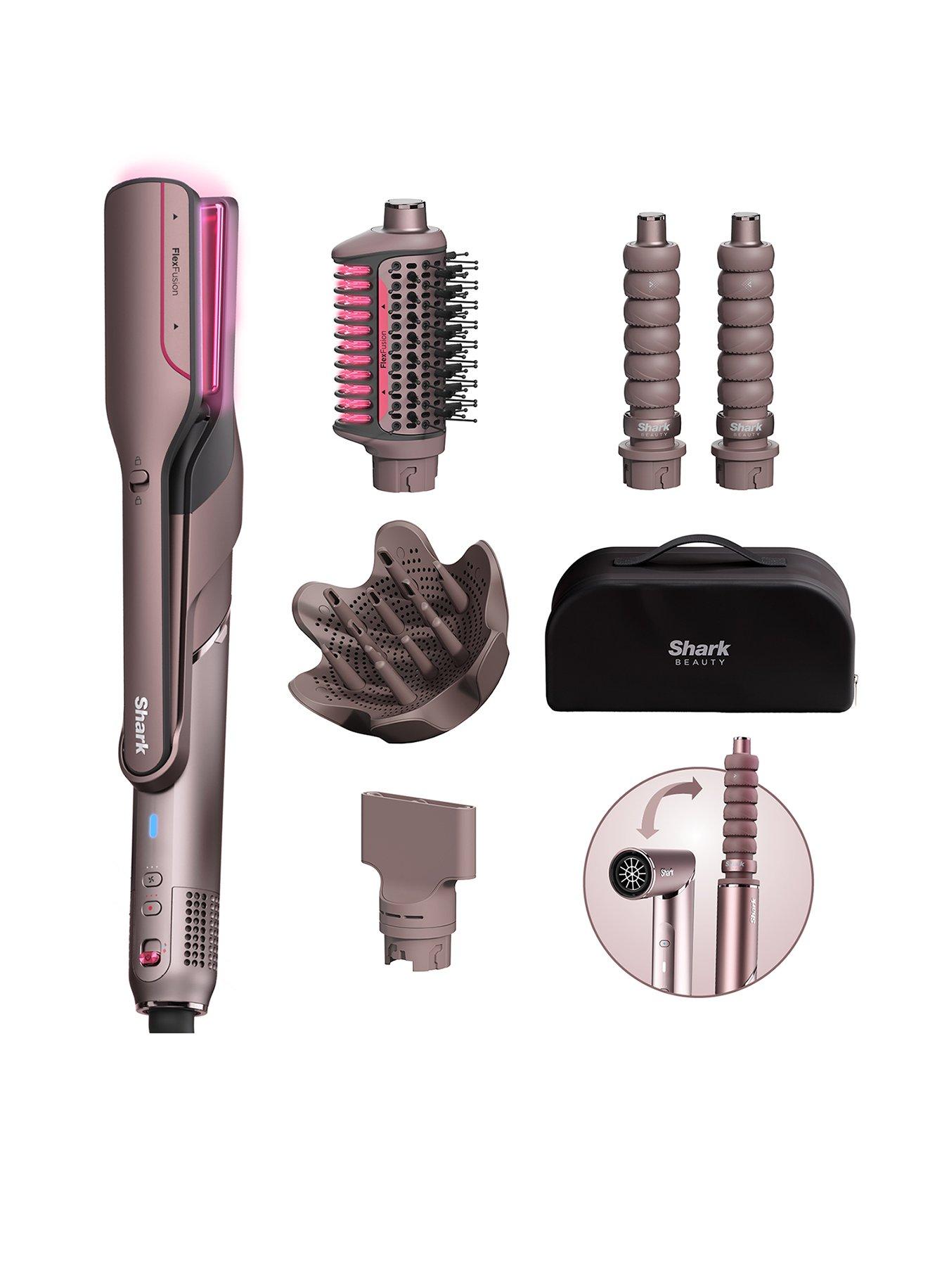 undefined FlexFusion Straight 5-in-1 Air  &  Ceramic Styler, Hair Dryer  &  Straightener with Storage Case - Cosmic Blush - HD652SUK