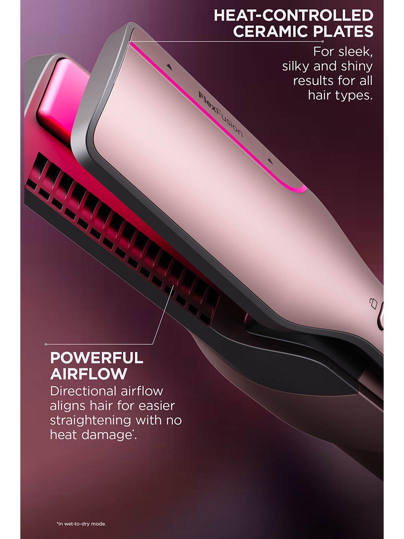 Image 3 of 8 of Shark FlexFusion Straight 5-in-1 Air &amp; Ceramic Styler, Hair Dryer &amp; Straightener with Storage Case - Cosmic Blush -&nbsp;HD652SUK
