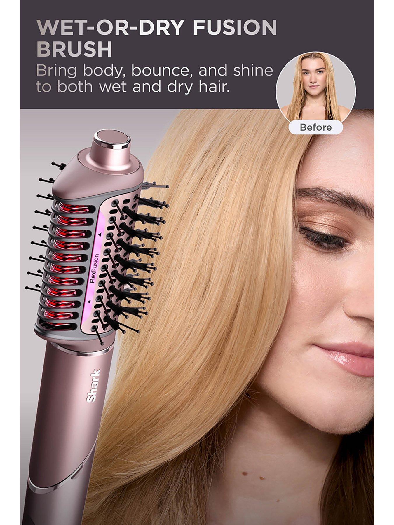 Image 4 of 8 of Shark FlexFusion Straight 5-in-1 Air &amp; Ceramic Styler, Hair Dryer &amp; Straightener with Storage Case - Cosmic Blush -&nbsp;HD652SUK