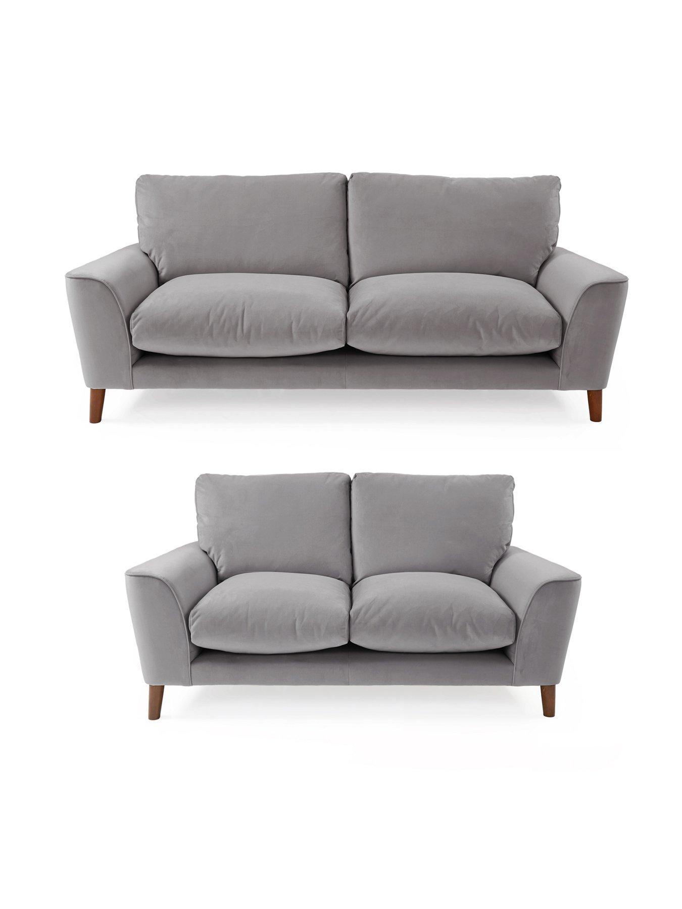 undefined Astrid Velvet 3 + 2 Seater Sofa Set (Buy  &  SAVE!)