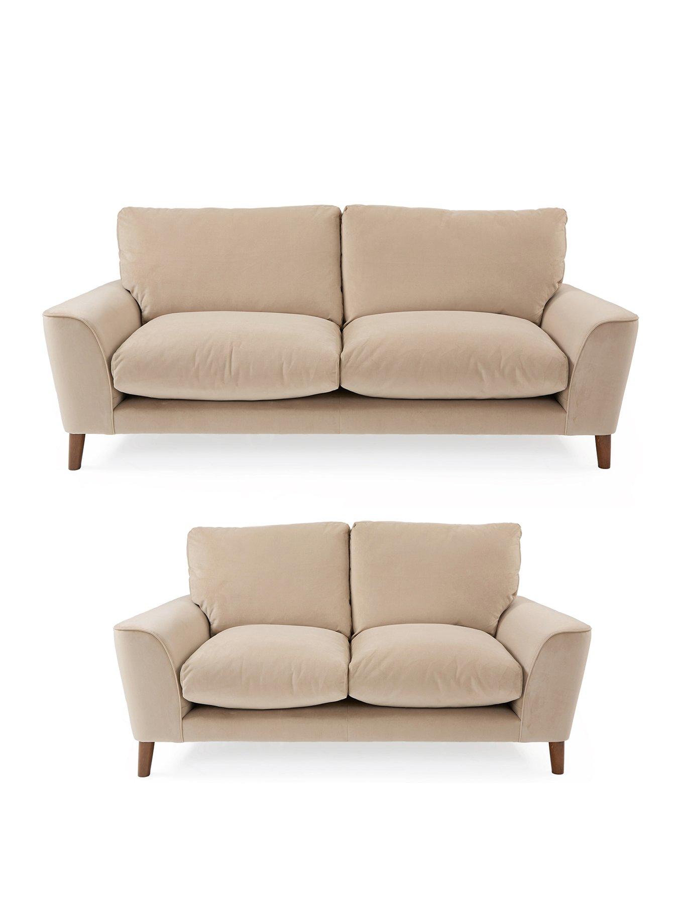undefined Astrid Velvet 3 + 2 Seater Sofa Set (Buy  &  SAVE!)