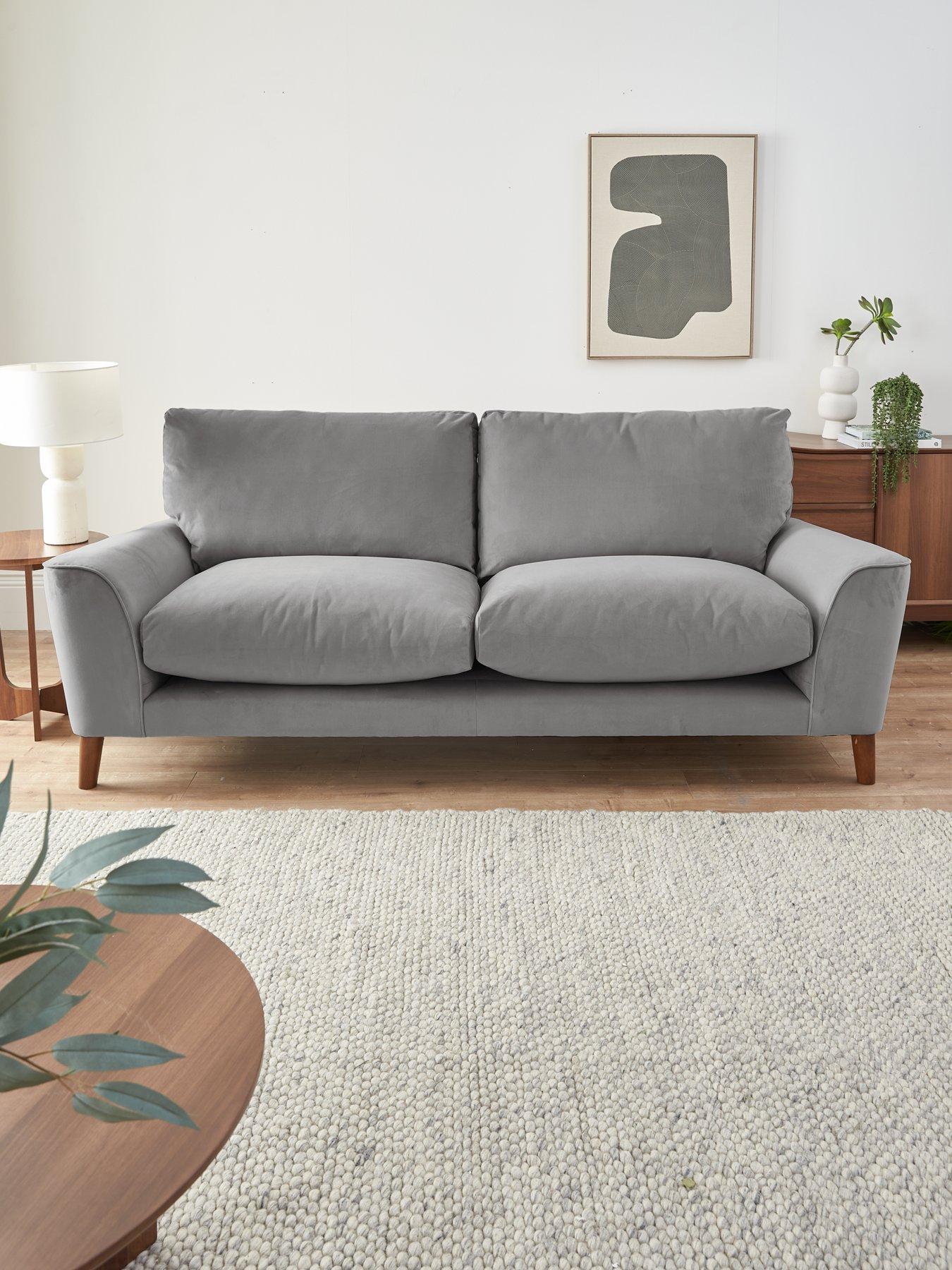 undefined Astrid Velvet 3 Seater Sofa