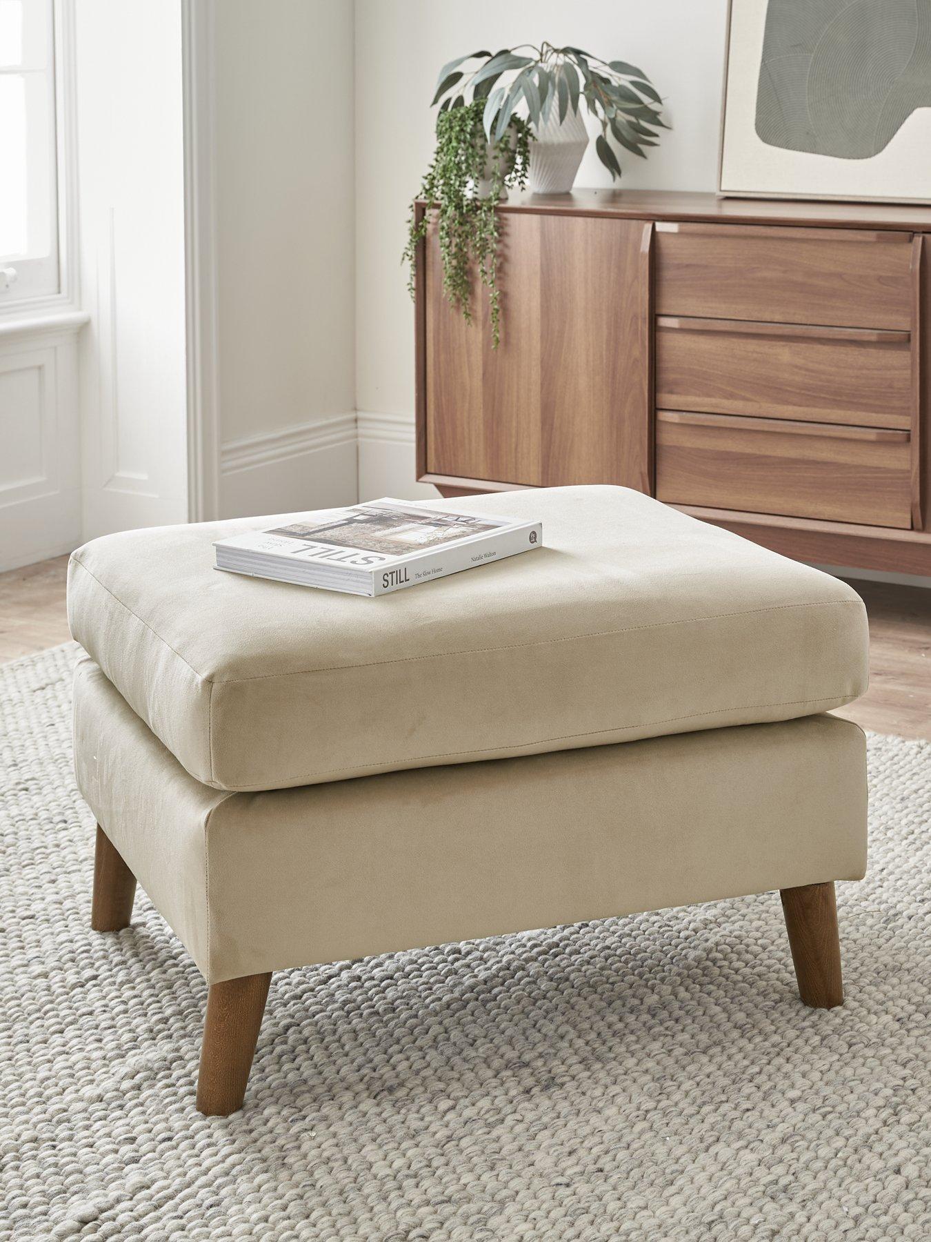 undefined Astrid Velvet Footstool
