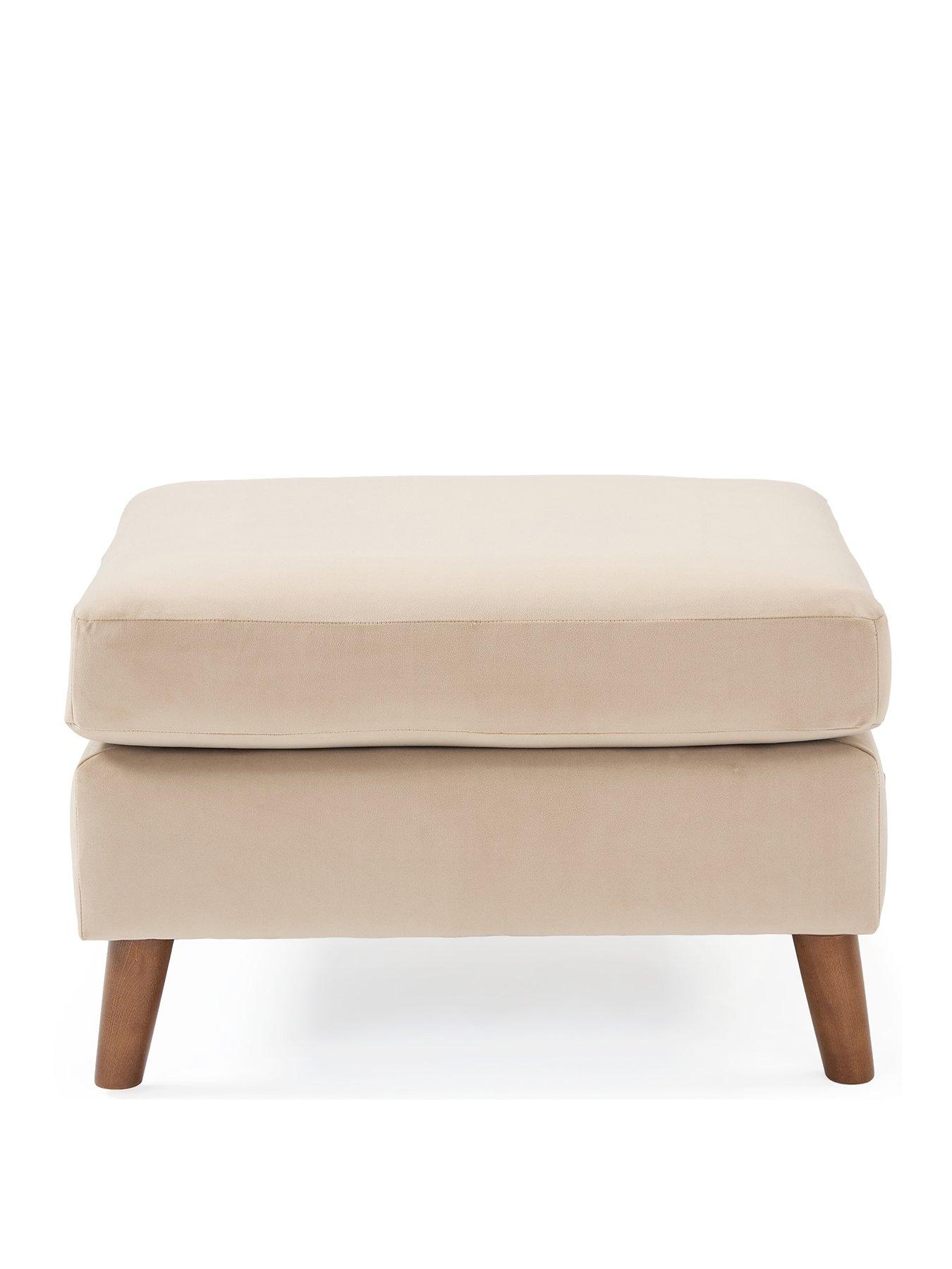 Image 2 of 6 of Very Home Astrid Velvet Footstool