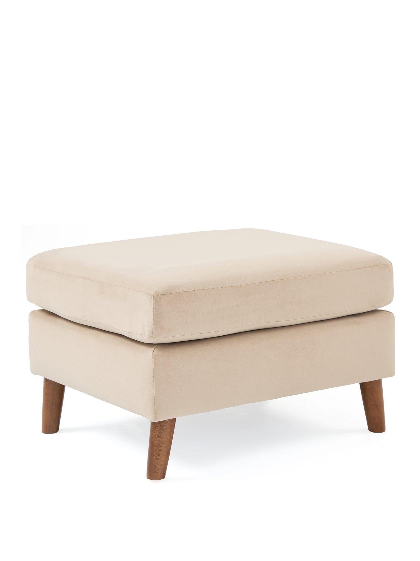 Image 3 of 6 of Very Home Astrid Velvet Footstool