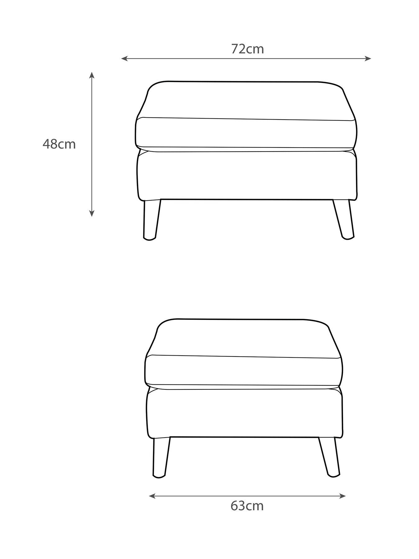 Image 6 of 6 of Very Home Astrid Velvet Footstool