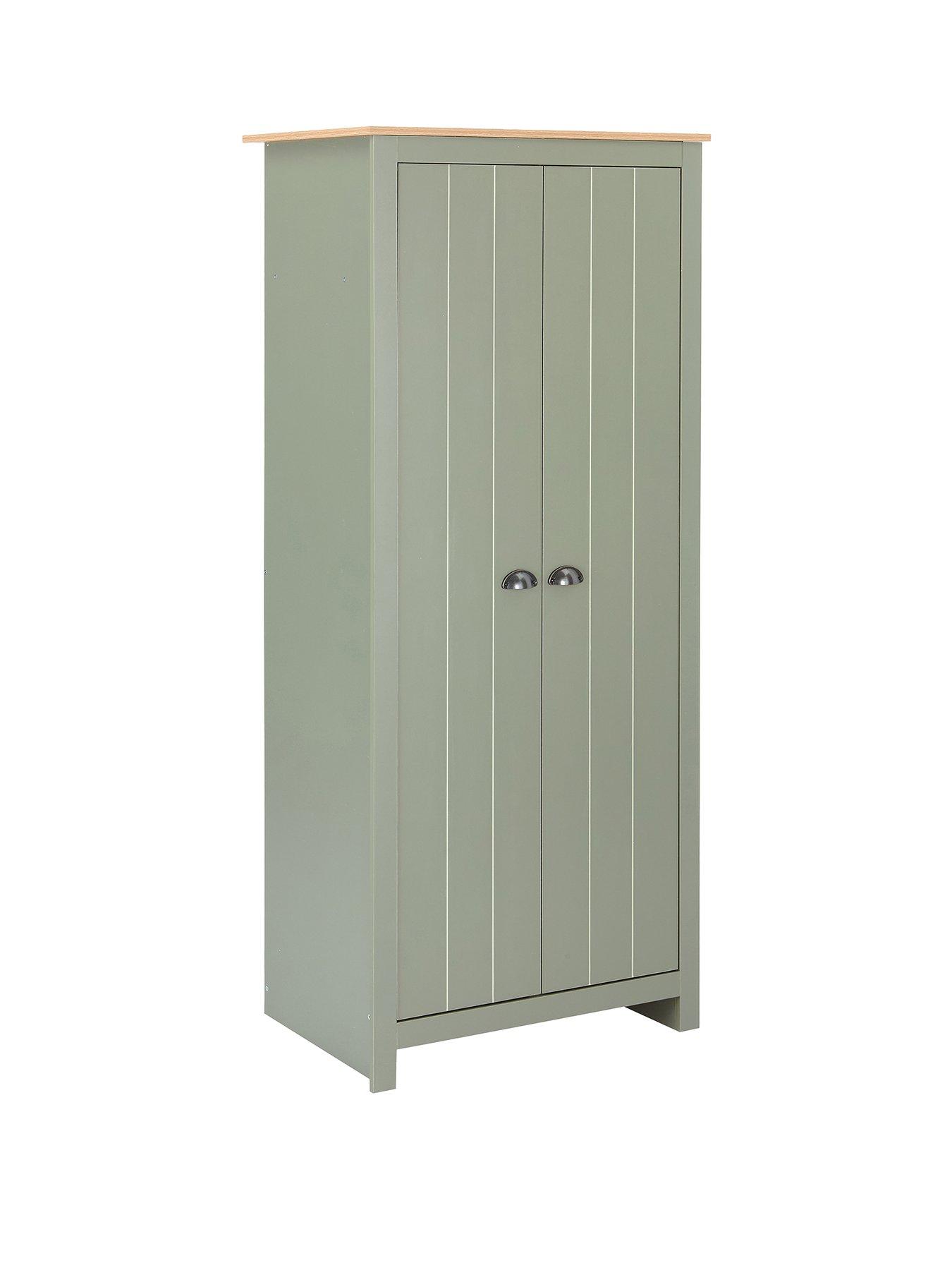 Nera 3-Piece Bedroom Set - Grey On Oak Wardrobe, Chest Of Drawers & Nightstand | Modern MDF Bedroom Storage
