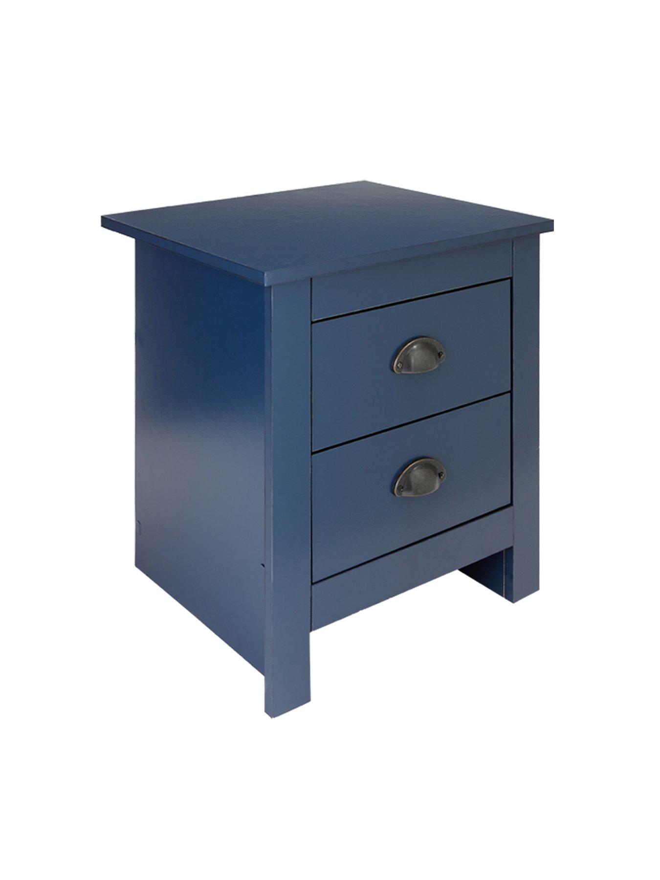Image 5 of 7 of Very Home Atlanta 3 Piece Package - 3 Door Wardrobe, 4 Drawer Chest and 2 Drawer Bedside Chest&nbsp;- Navy