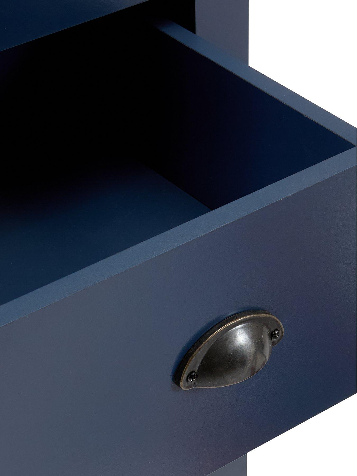 Image 6 of 7 of Very Home Atlanta 3 Piece Package - 3 Door Wardrobe, 4 Drawer Chest and 2 Drawer Bedside Chest&nbsp;- Navy