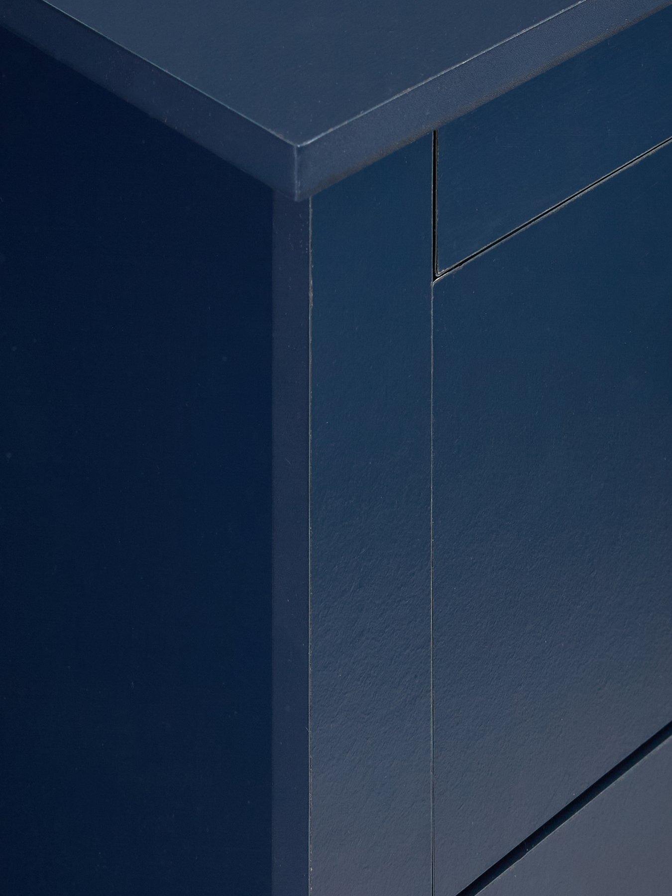 Image 7 of 7 of Very Home Atlanta 3 Piece Package - 3 Door Wardrobe, 4 Drawer Chest and 2 Drawer Bedside Chest&nbsp;- Navy