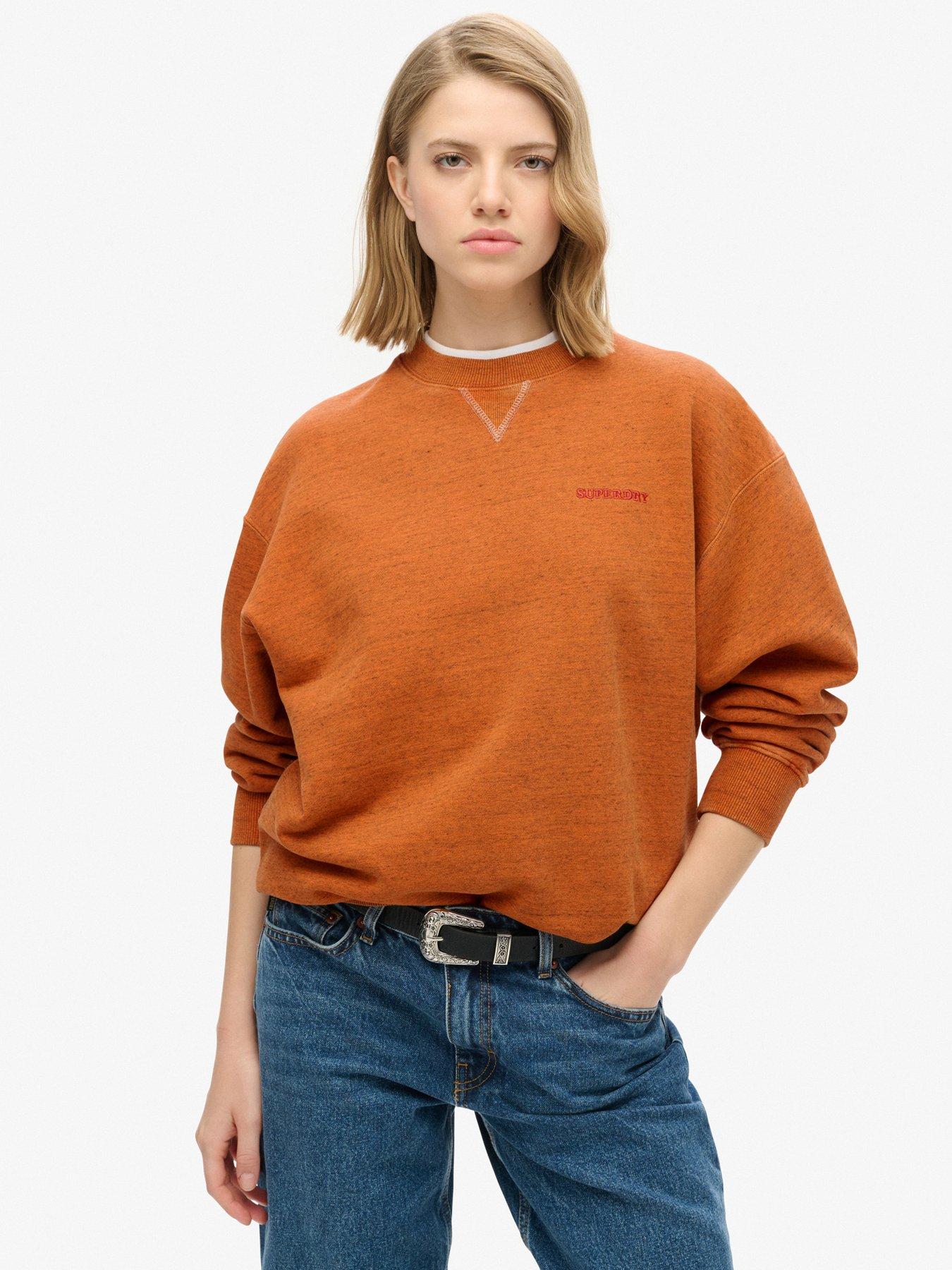 undefined Essential Logo Overdyed Sweatshirt - Orange