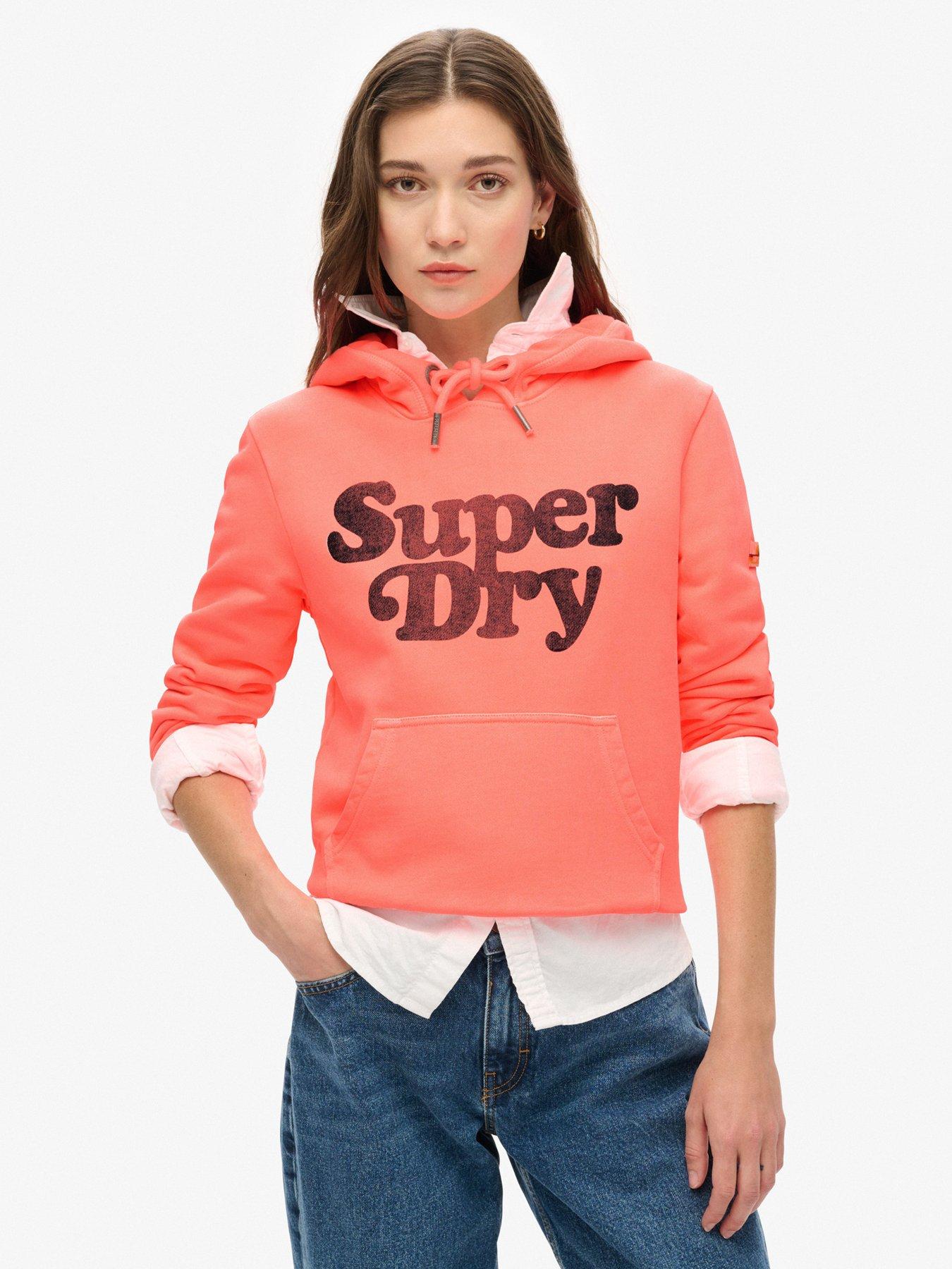 Superdry Cooper Tonal Logo Hoodie Orange Very