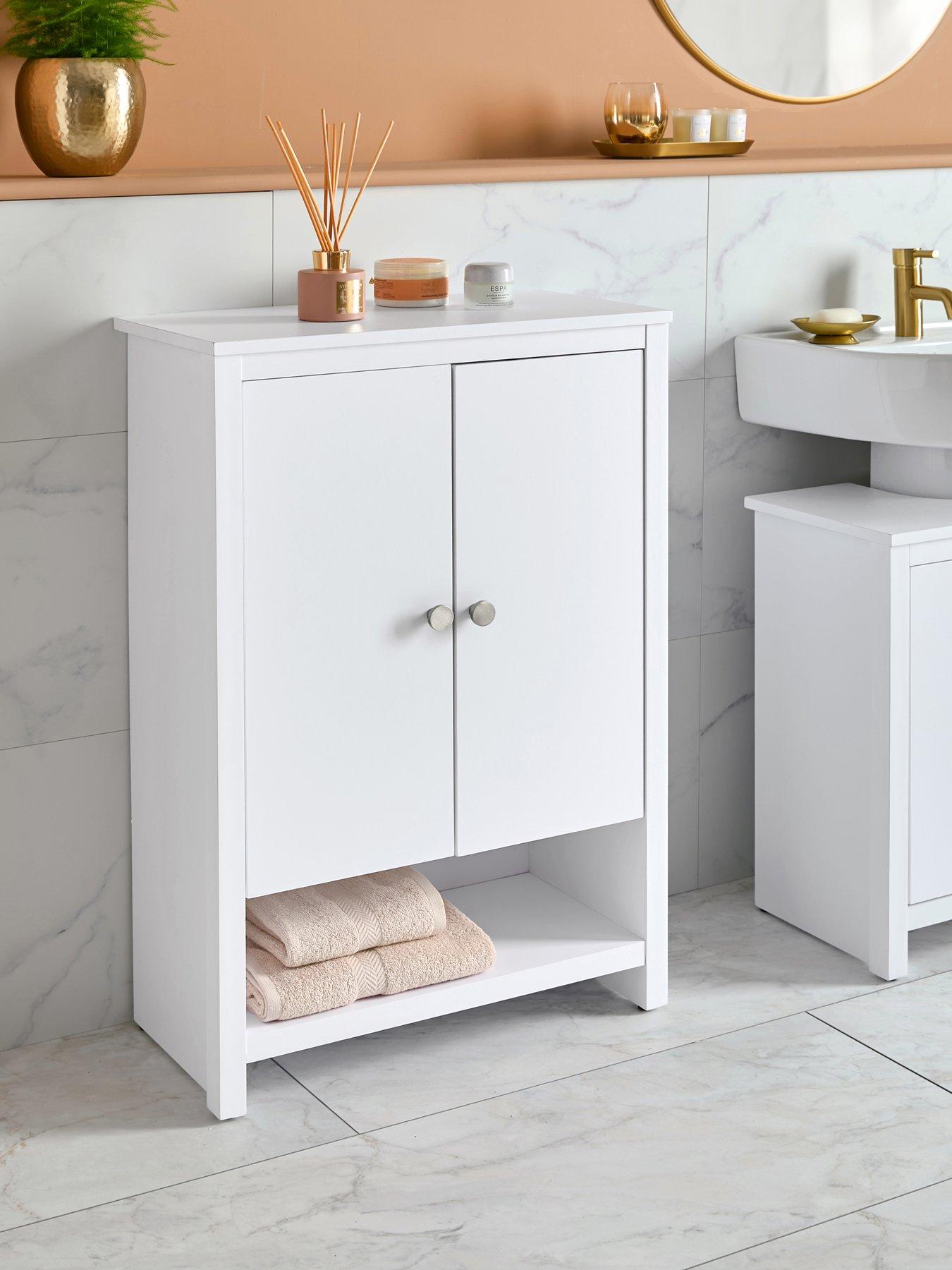 Image of Very Home Bramford Low Bathroom  Cabinet - White