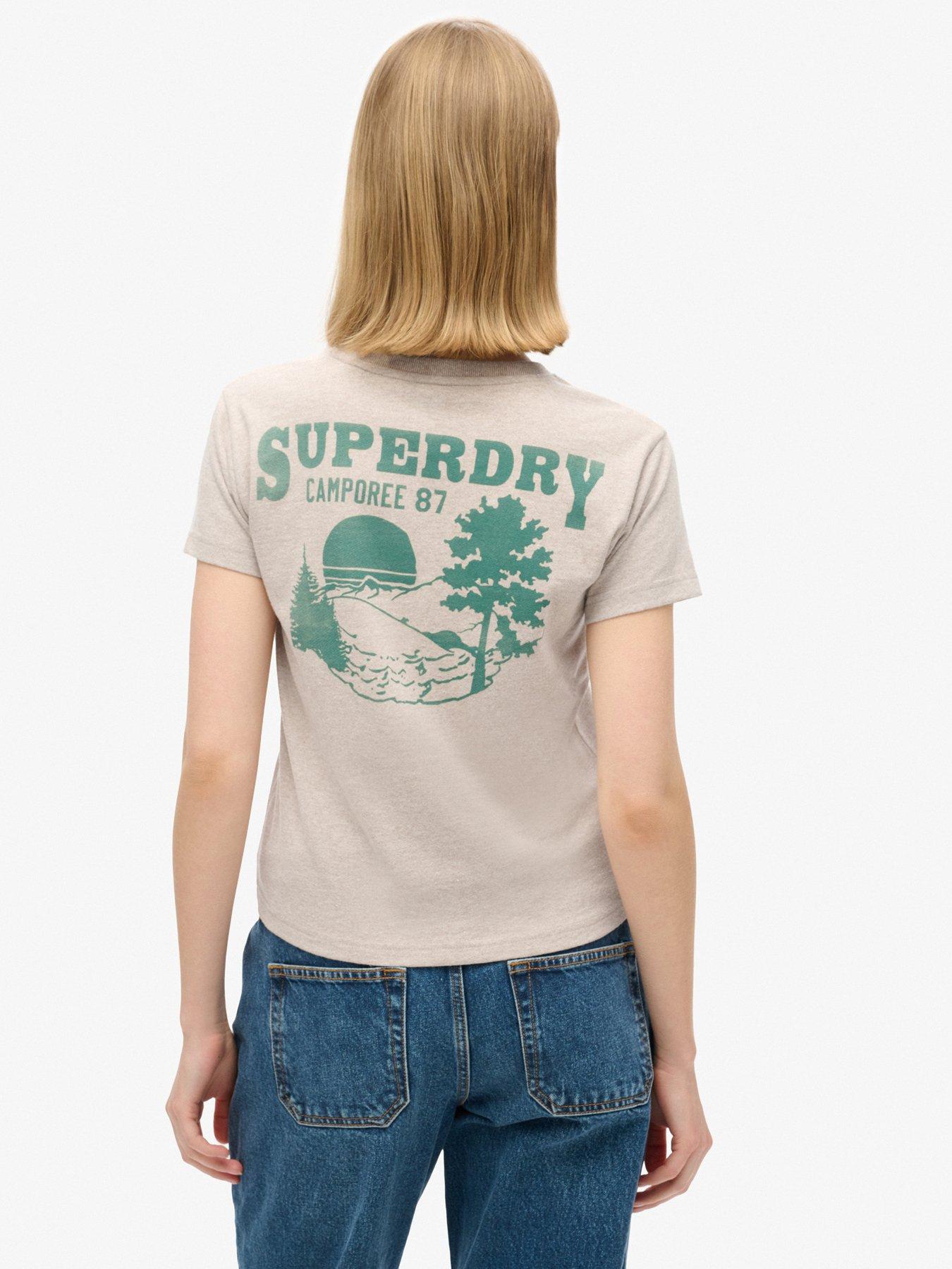Image 2 of 6 of Superdry Lo-Fi Outdoor Fitted T-Shirt - Beige
