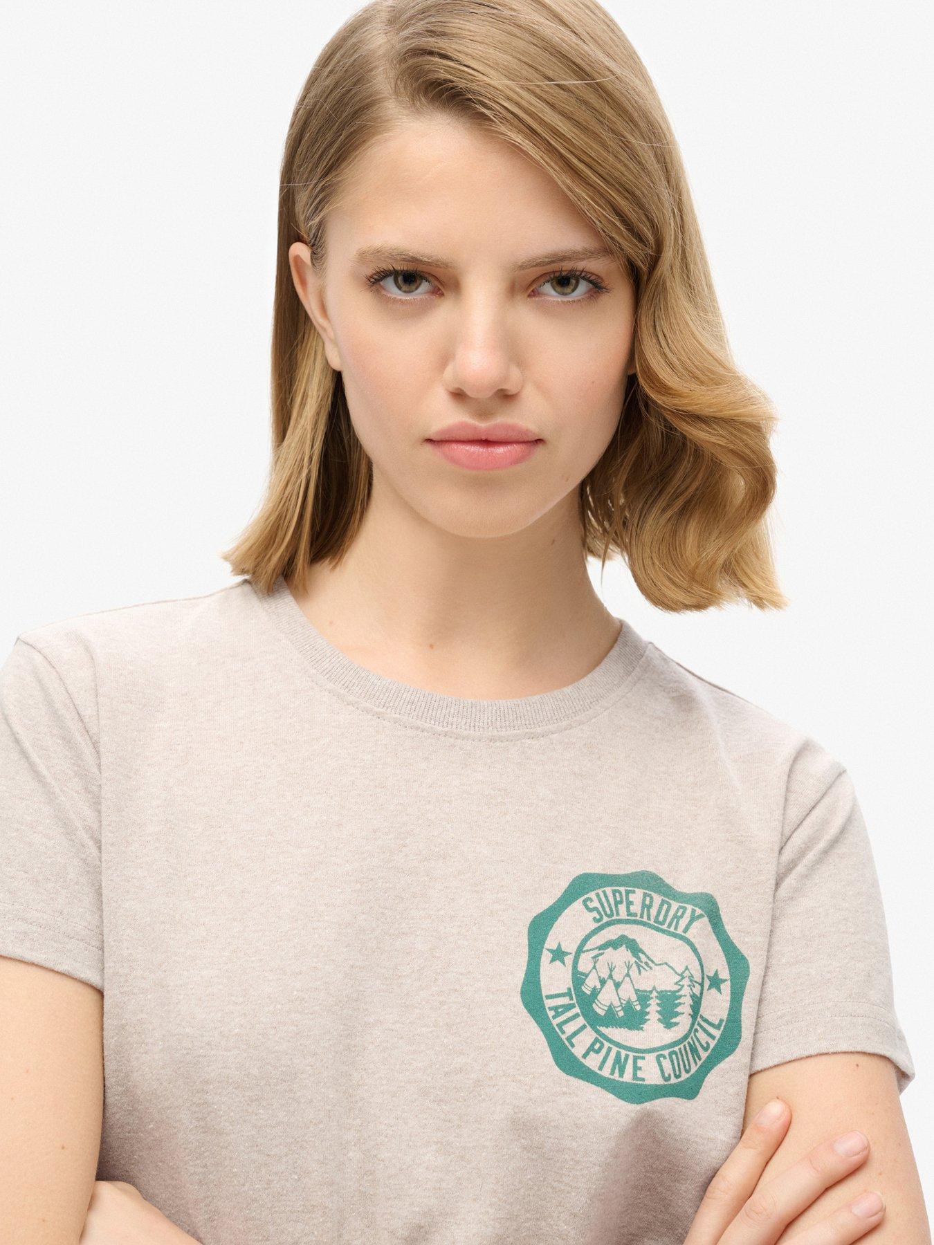 Image 4 of 6 of Superdry Lo-Fi Outdoor Fitted T-Shirt - Beige