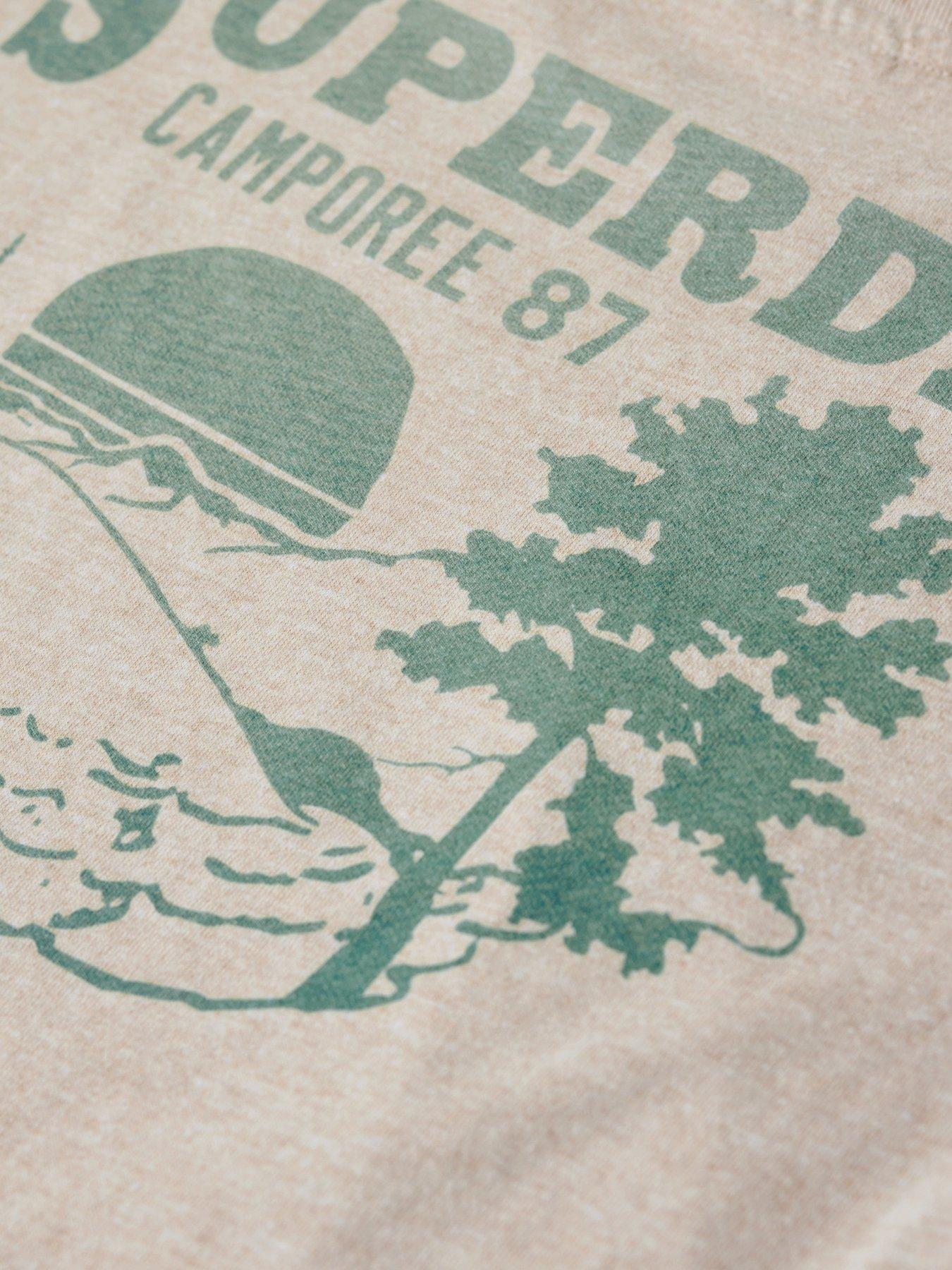 Image 5 of 6 of Superdry Lo-Fi Outdoor Fitted T-Shirt - Beige