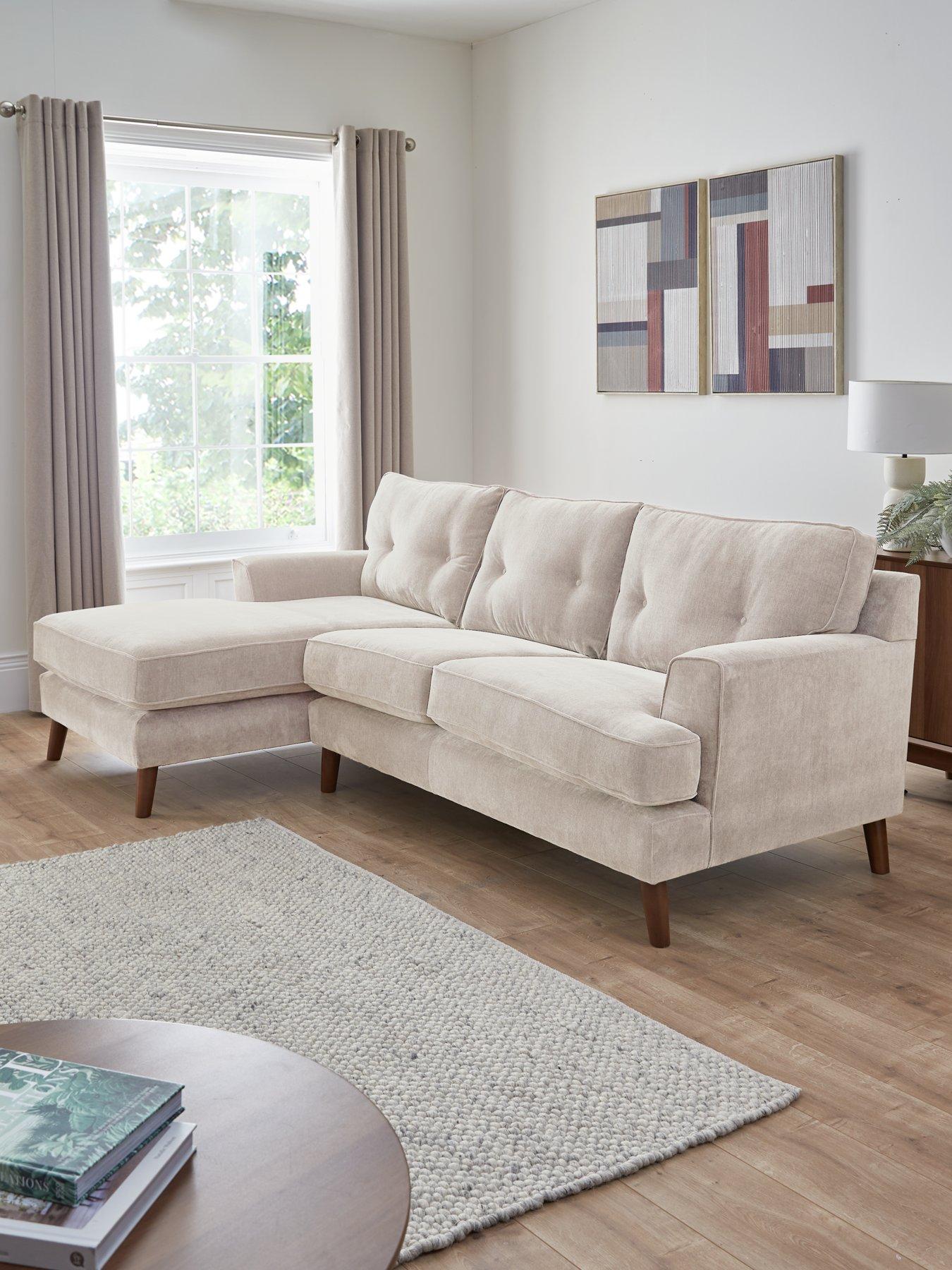 undefined Malmo Fabric Left Hand 3 Seater Chaise Sofa - FSC® Certified