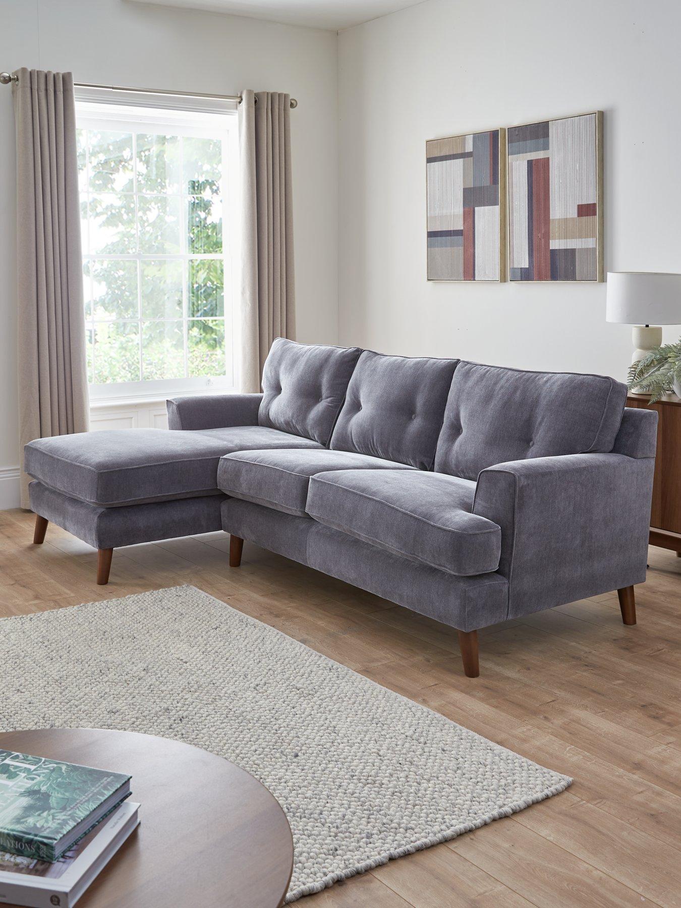 undefined Malmo Fabric Left Hand 3 Seater Chaise Sofa - FSC® Certified