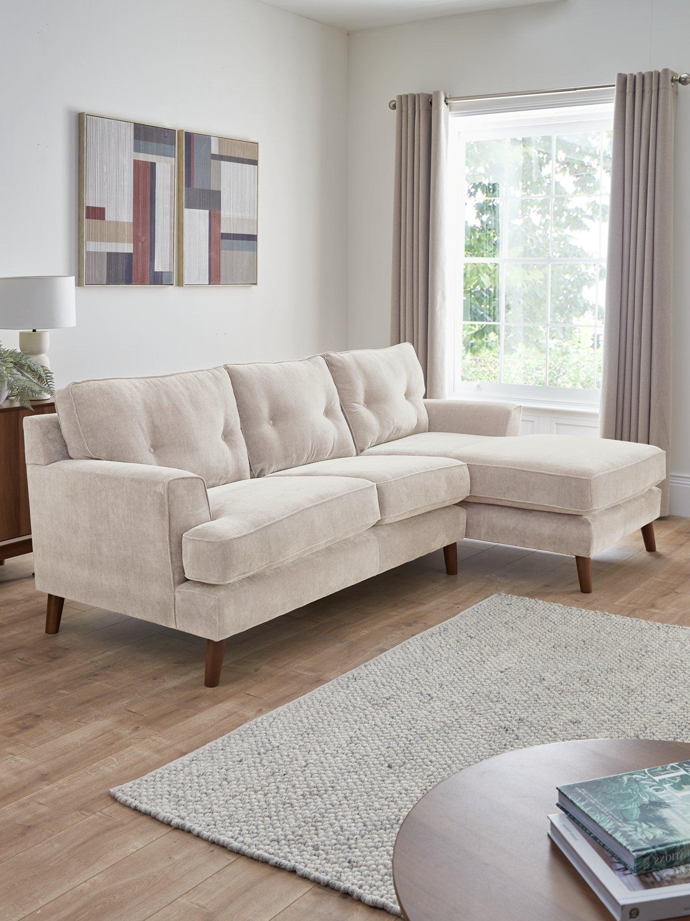 undefined Malmo Fabric Right Hand 3 Seater Chaise Sofa - FSC® Certified