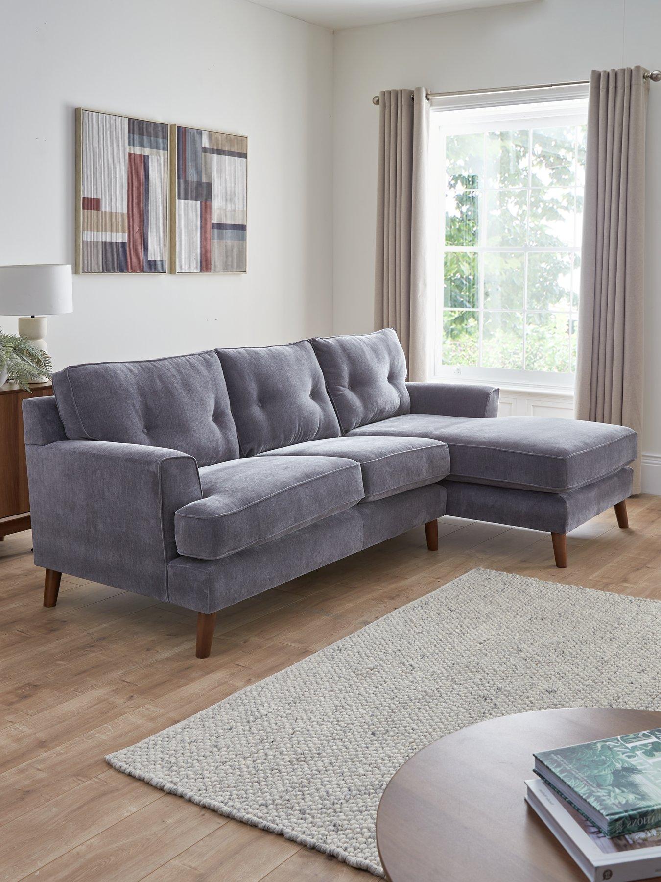 Very Home Malmo Fabric Right Hand 3 Seater Chaise Sofa - FSC® Certified