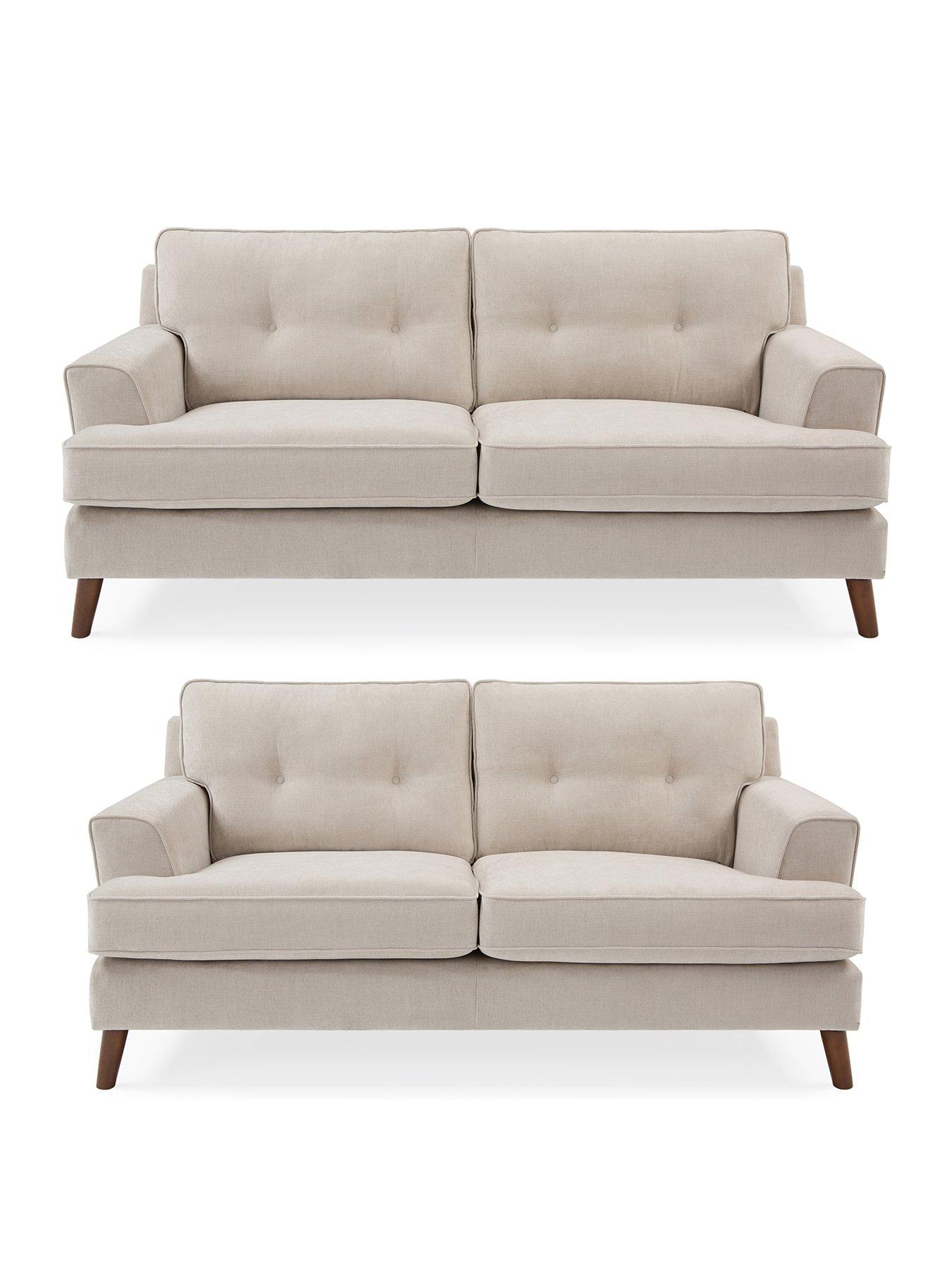 The Very Collection Malmo 3 + 2  Seater Fabric Sofa Set (Buy  &  SAVE!) - Made in the UK