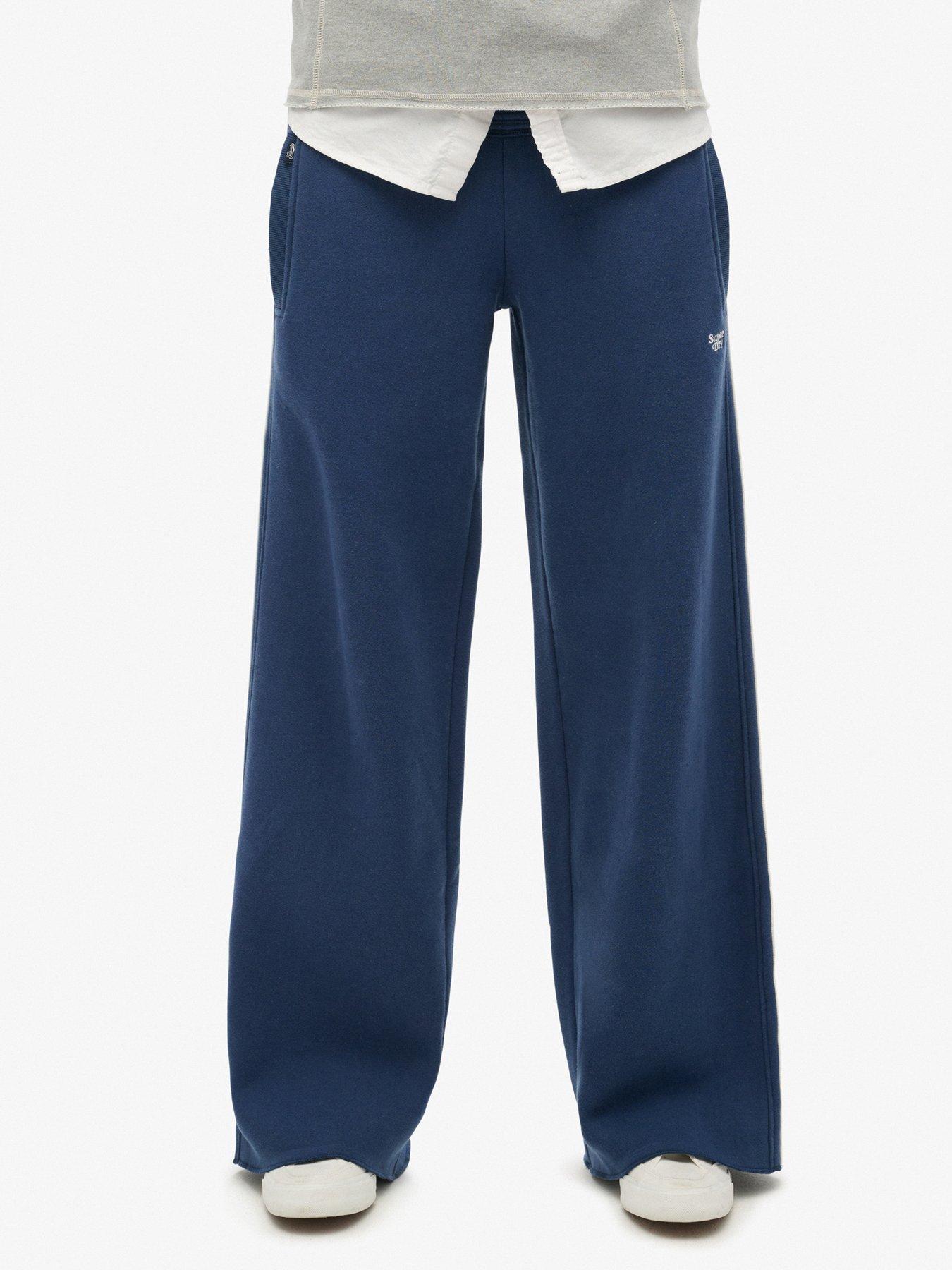 undefined Essential Logo Straight Joggers - Navy