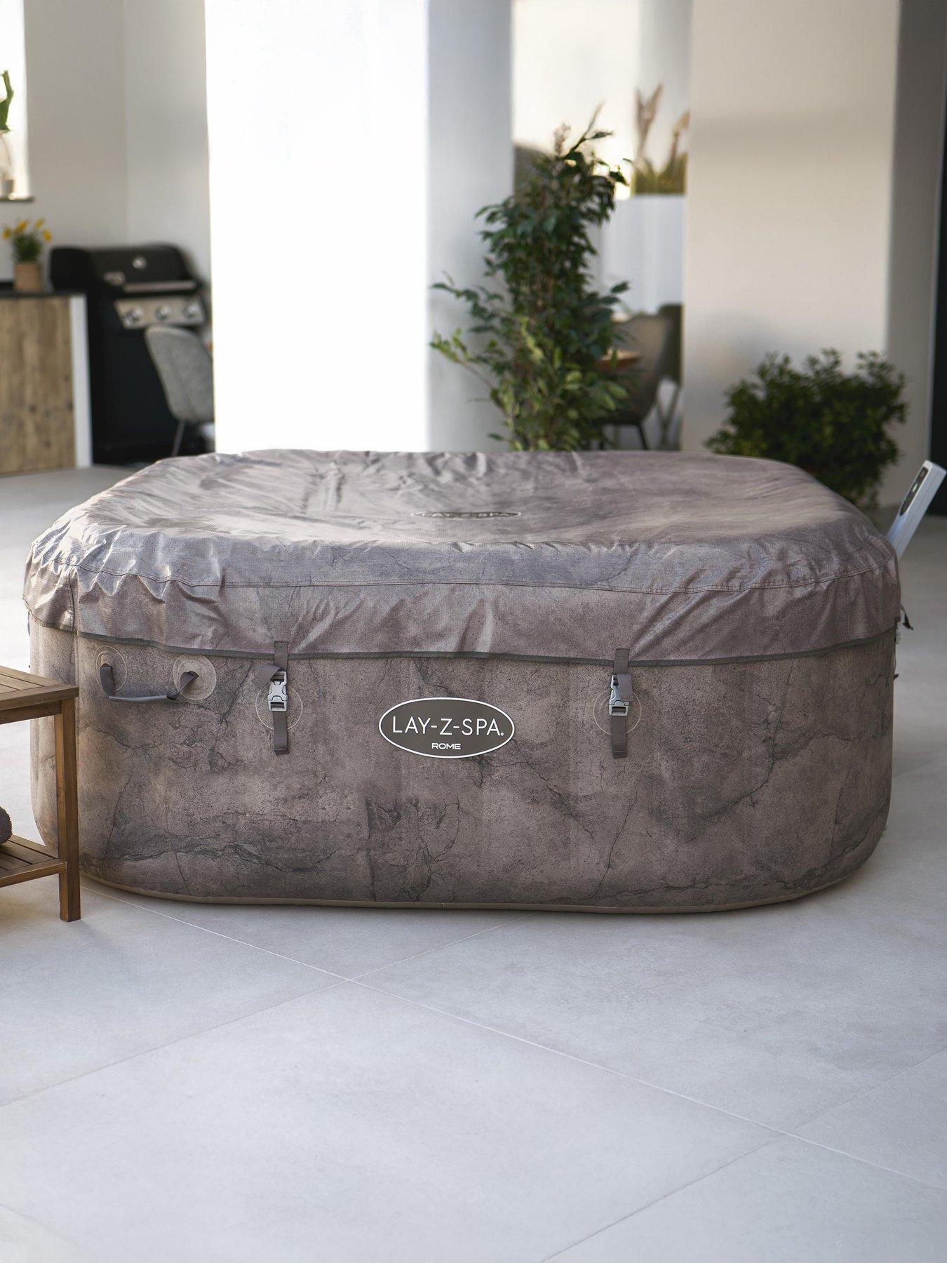 Image 4 of 7 of Lay-Z-Spa Rome MaxHold EnergySense UltraFit Smart AirJet 6 Brown Marble Square (4-6 adults)