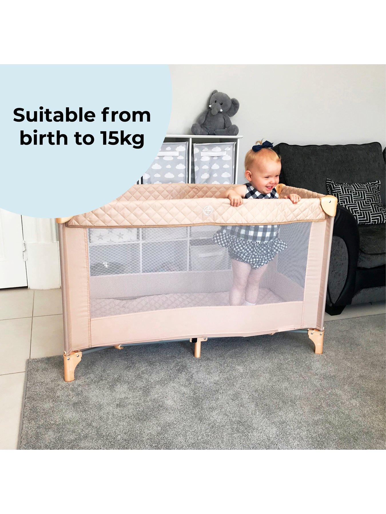 My Babiie Blush Quilted Travel Cot Very