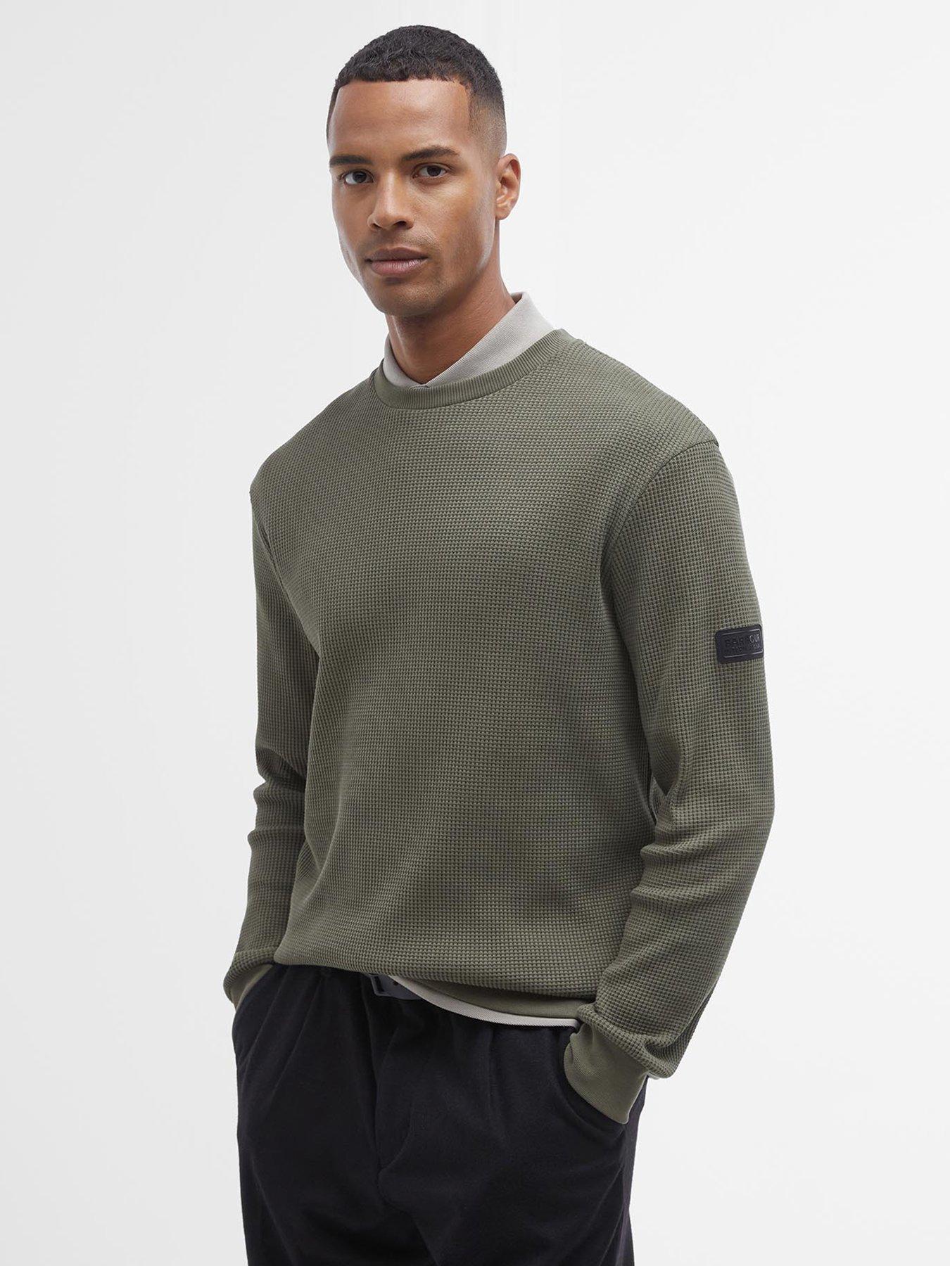 undefined Curve Crew Neck Sweatshirt - Khaki