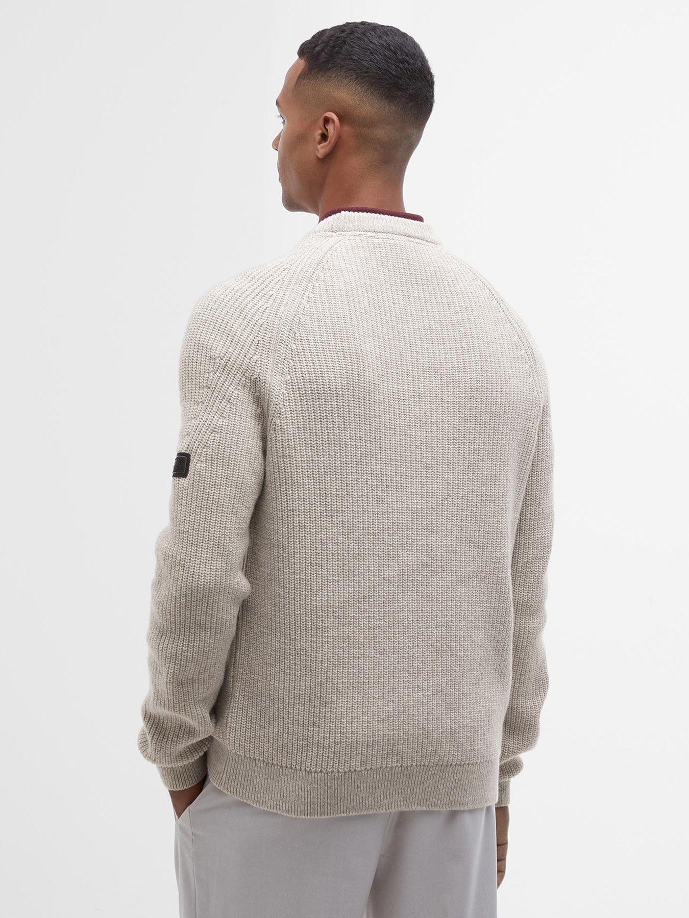 Image 2 of 5 of Barbour International Chester Crew Knitted Jumper - Cream