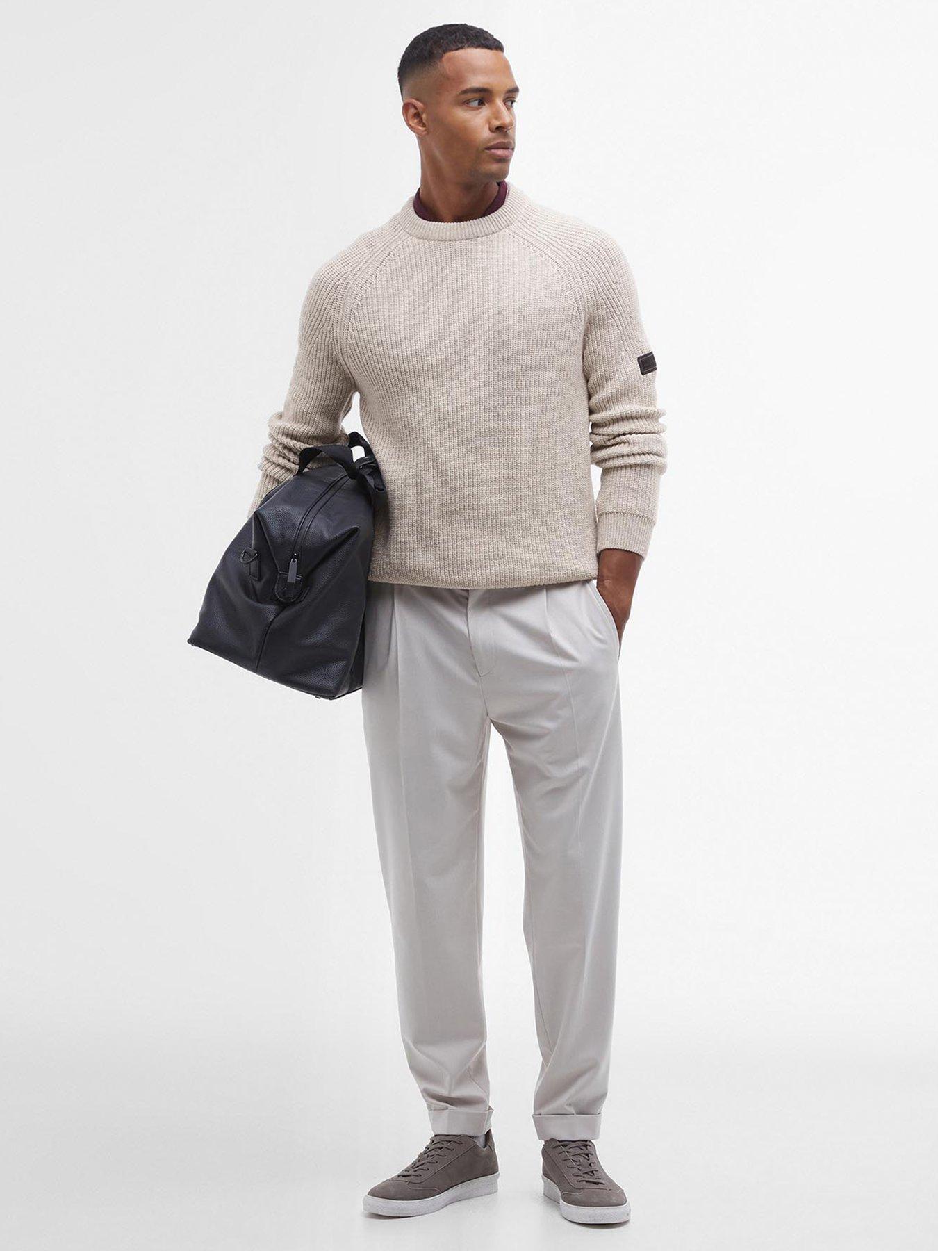 Image 3 of 5 of Barbour International Chester Crew Knitted Jumper - Cream