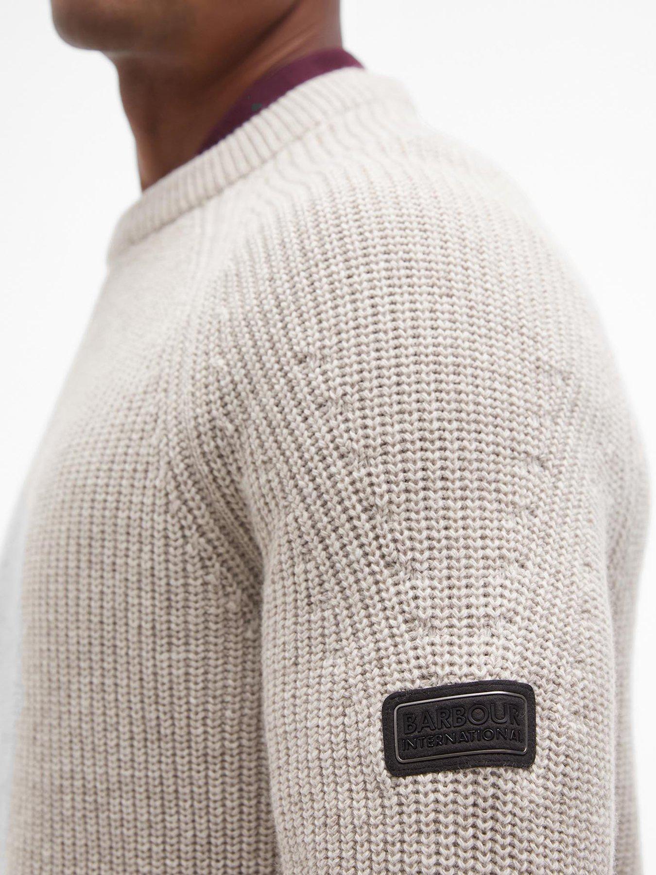 Image 5 of 5 of Barbour International Chester Crew Knitted Jumper - Cream