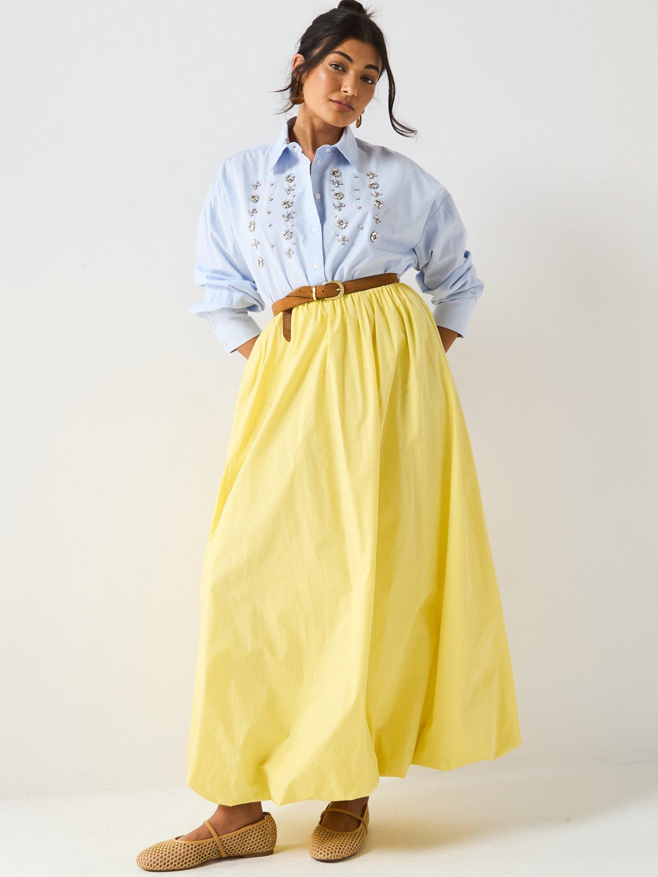 Image 3 of 6 of V by Very Cropped Sequin Shirt - Blue