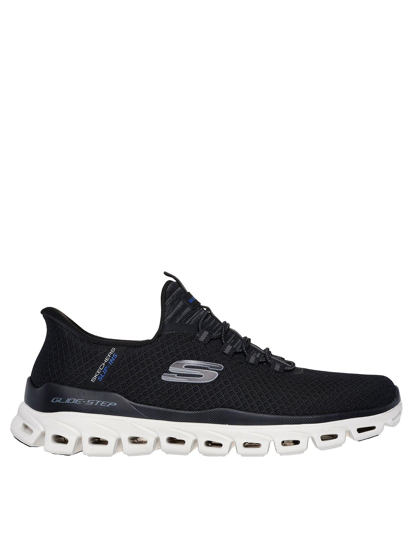undefined Glide- Step Slip-Ins Mesh Lace Up Trainers - Black