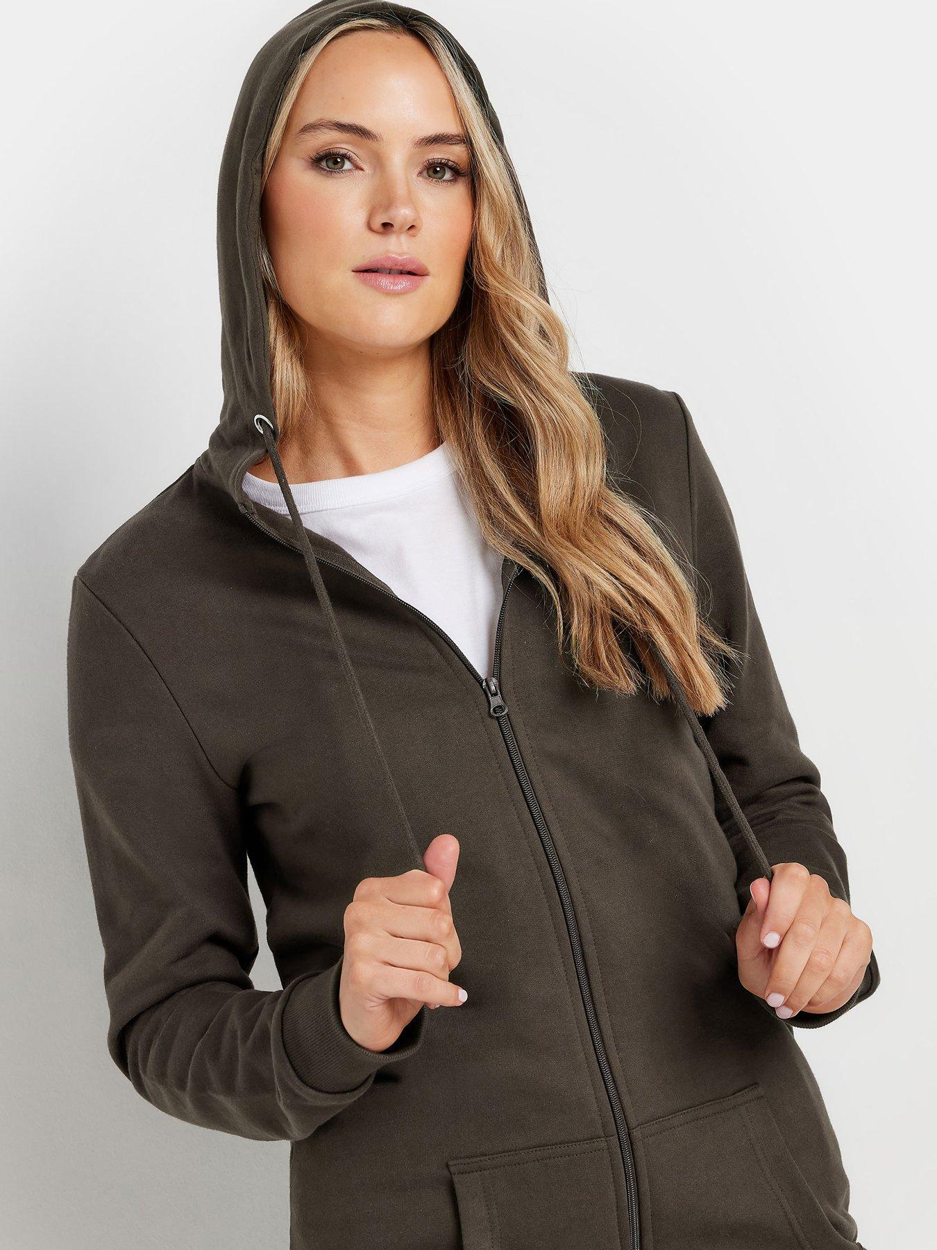 Long Tall Sally Tall Long Line Zip Hoodie Brown Very