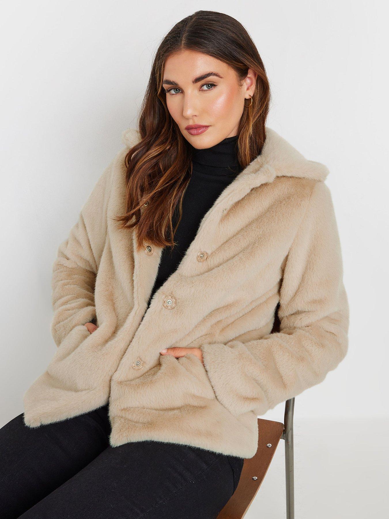 Long Tall Sally Fur Coat - Natural