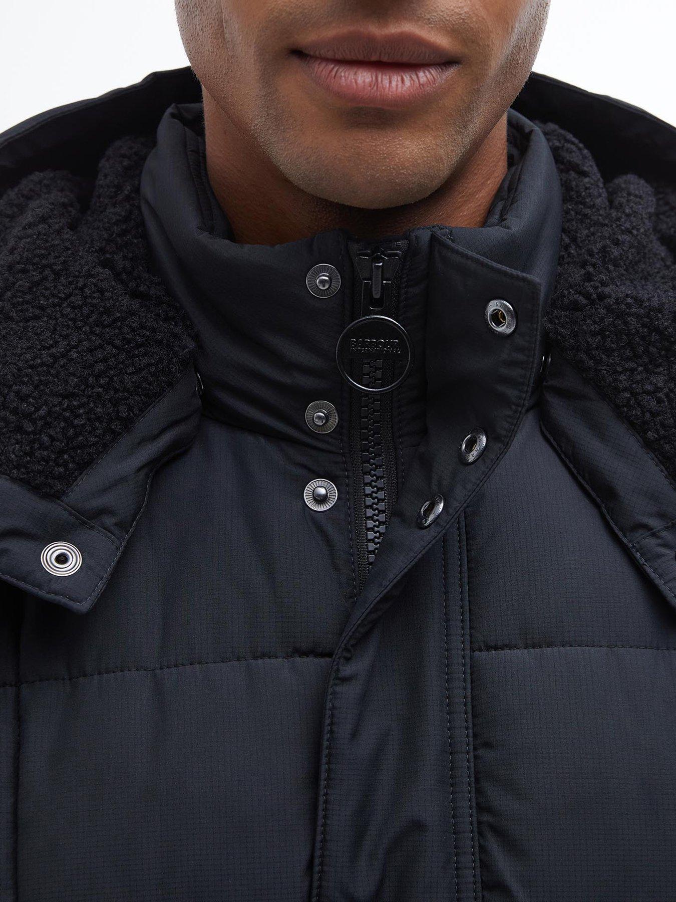 Image 6 of 6 of Barbour International Gillside Hooded Padded Jacket - Black