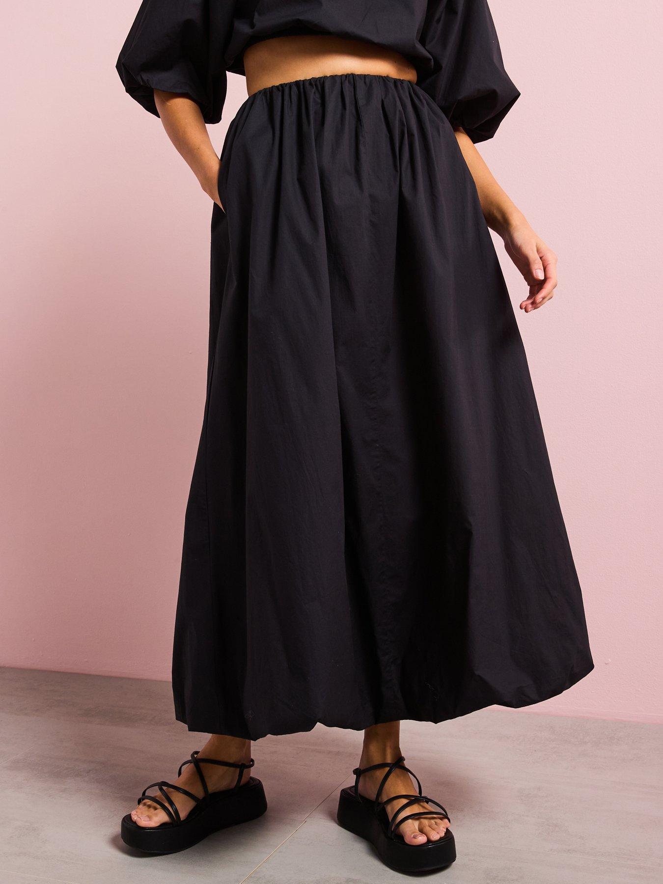 Image 2 of 6 of V by Very Cotton Puffball Midi Skirt Co-ord