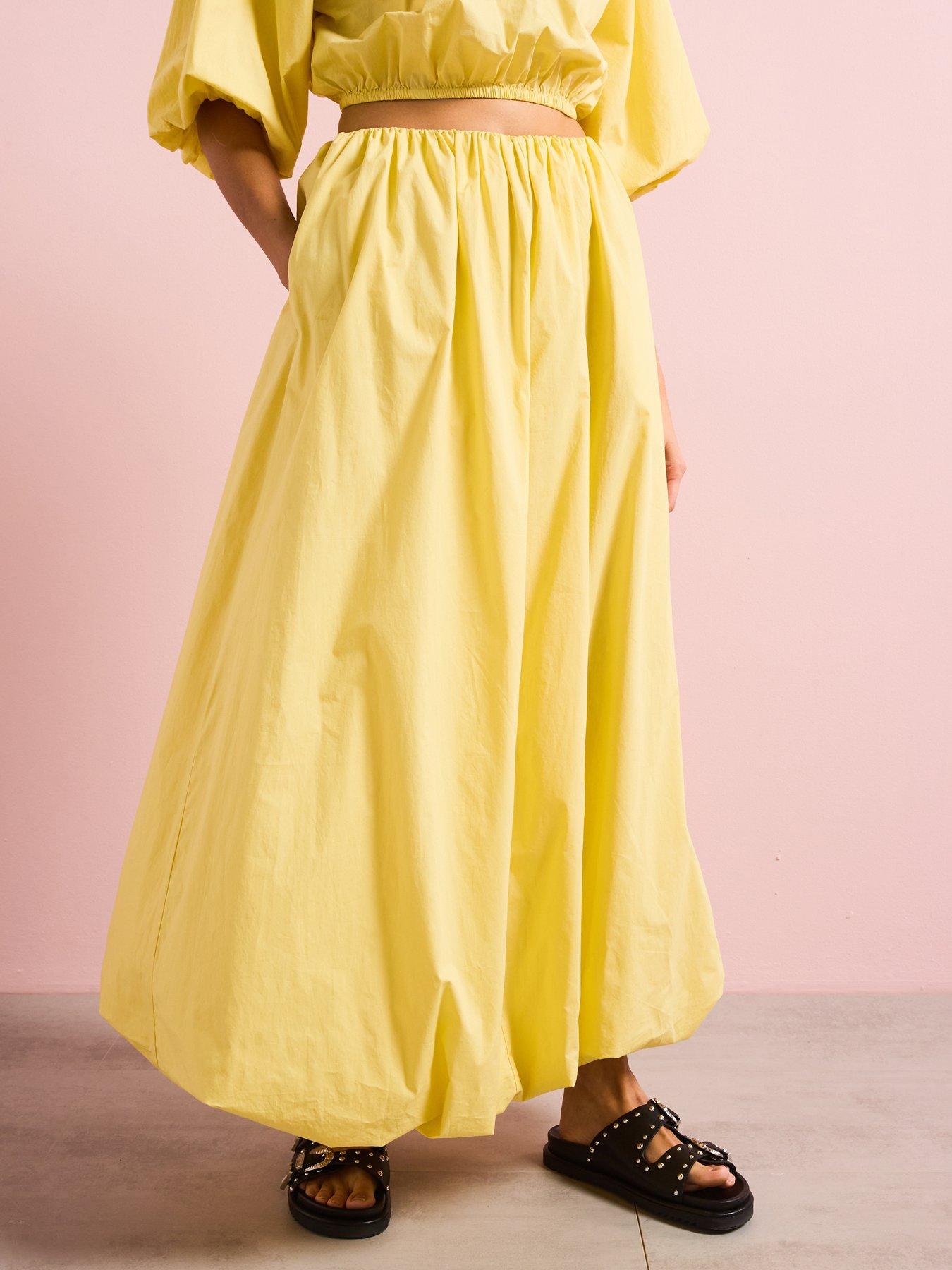 Image 2 of 5 of V by Very Cotton Puffball Midi Skirt Co-ord