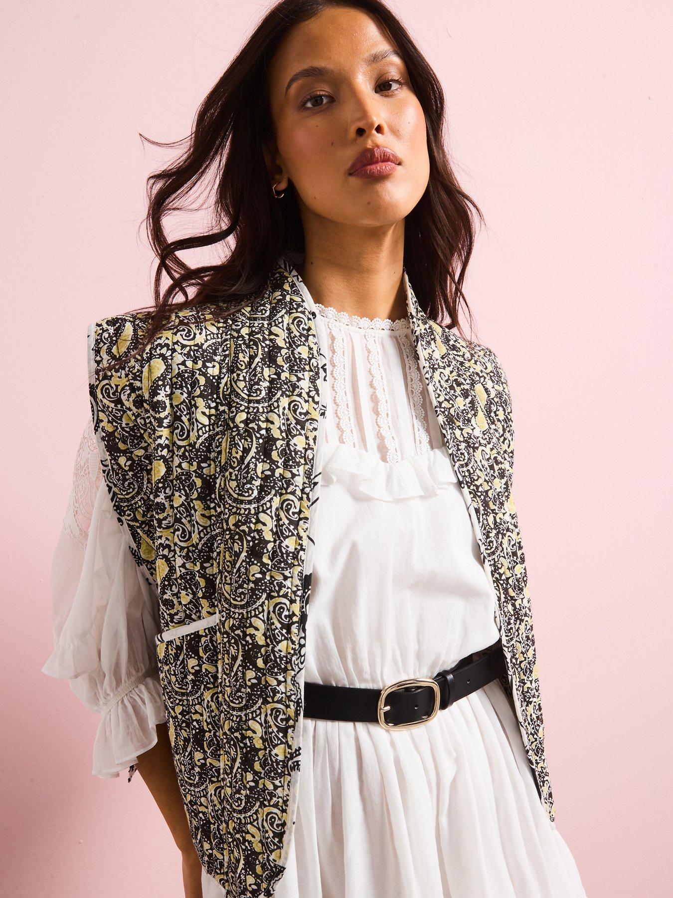 Image 5 of 6 of V by Very Reversible Paisley Printed Quilted Waistcoat - Multi