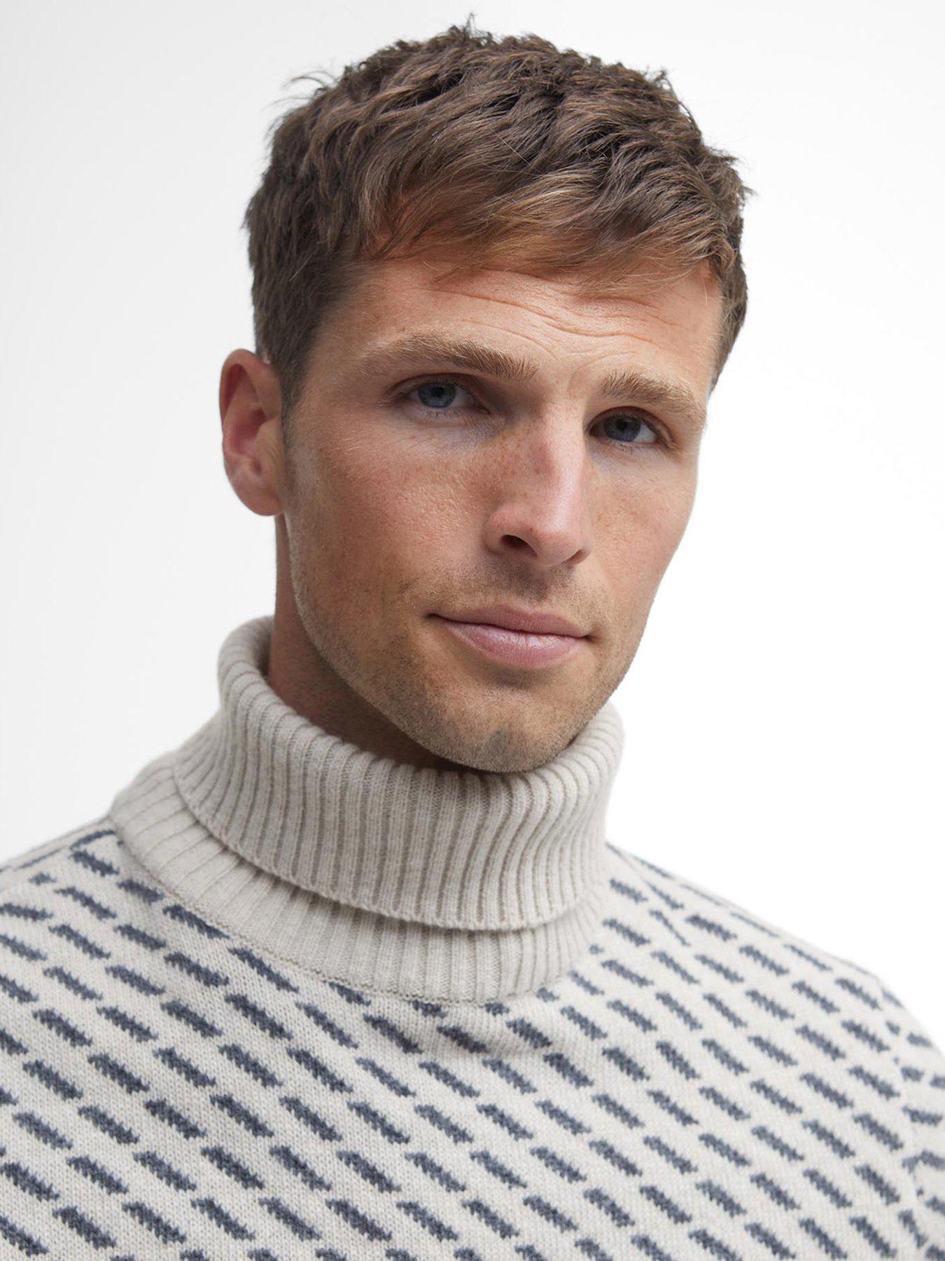 Image 4 of 5 of Barbour Masham Roll Neck Knitted Jumper - Off White
